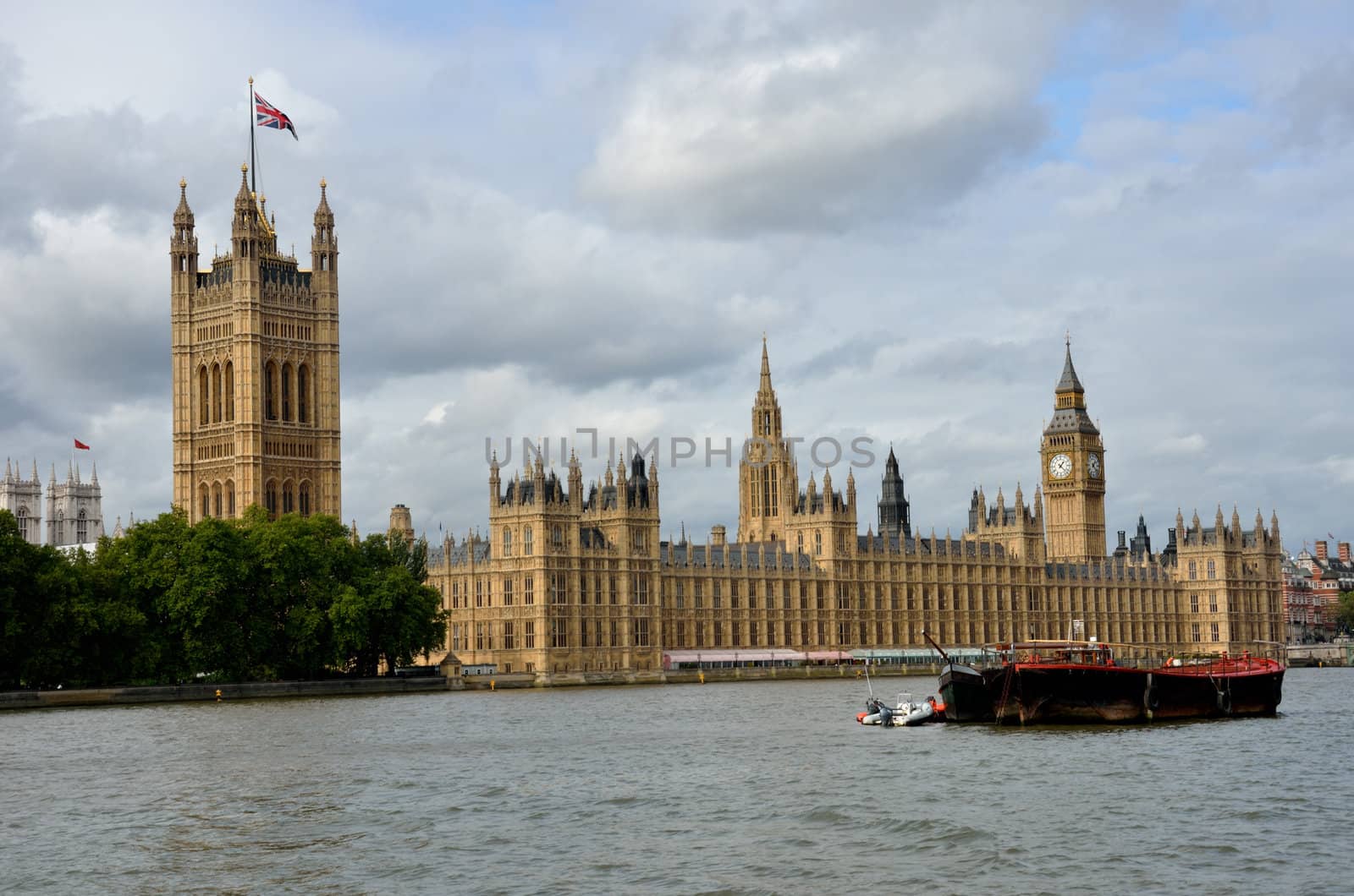 Parliament with Boat in Foreground