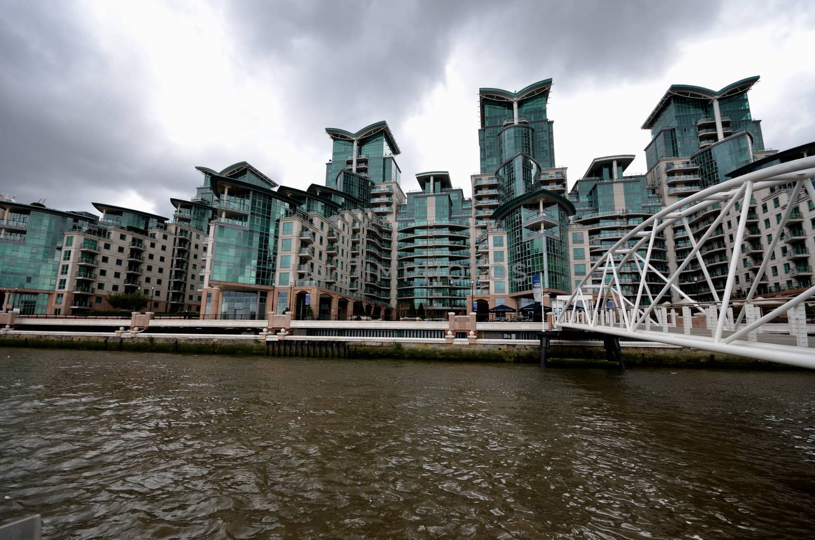 Futuristic block of buildings