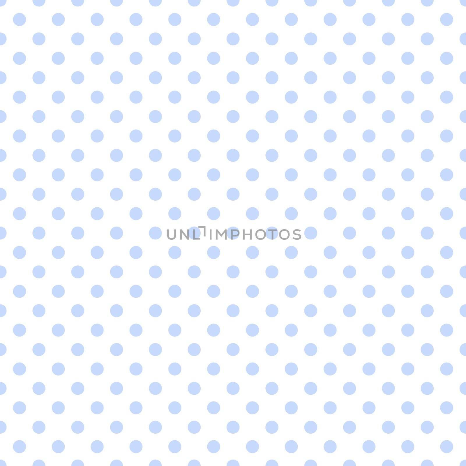 Pale Blue Polka Dots on White by SongPixels