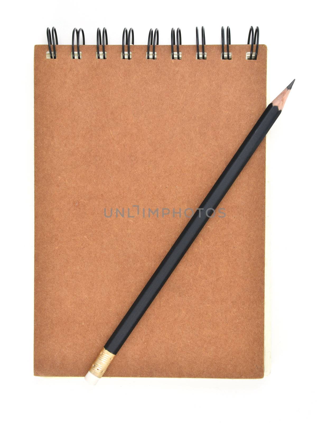 ring binder book and pencil