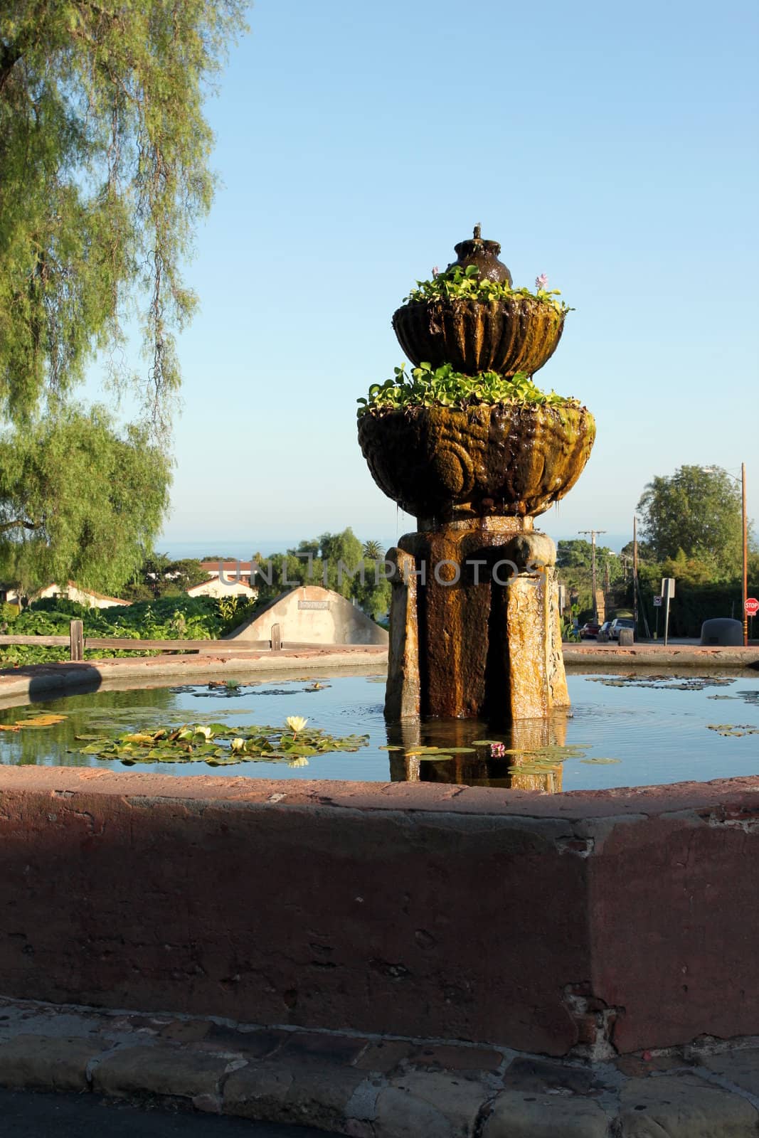 Santa Barbara Mission Fountain by hlehnerer