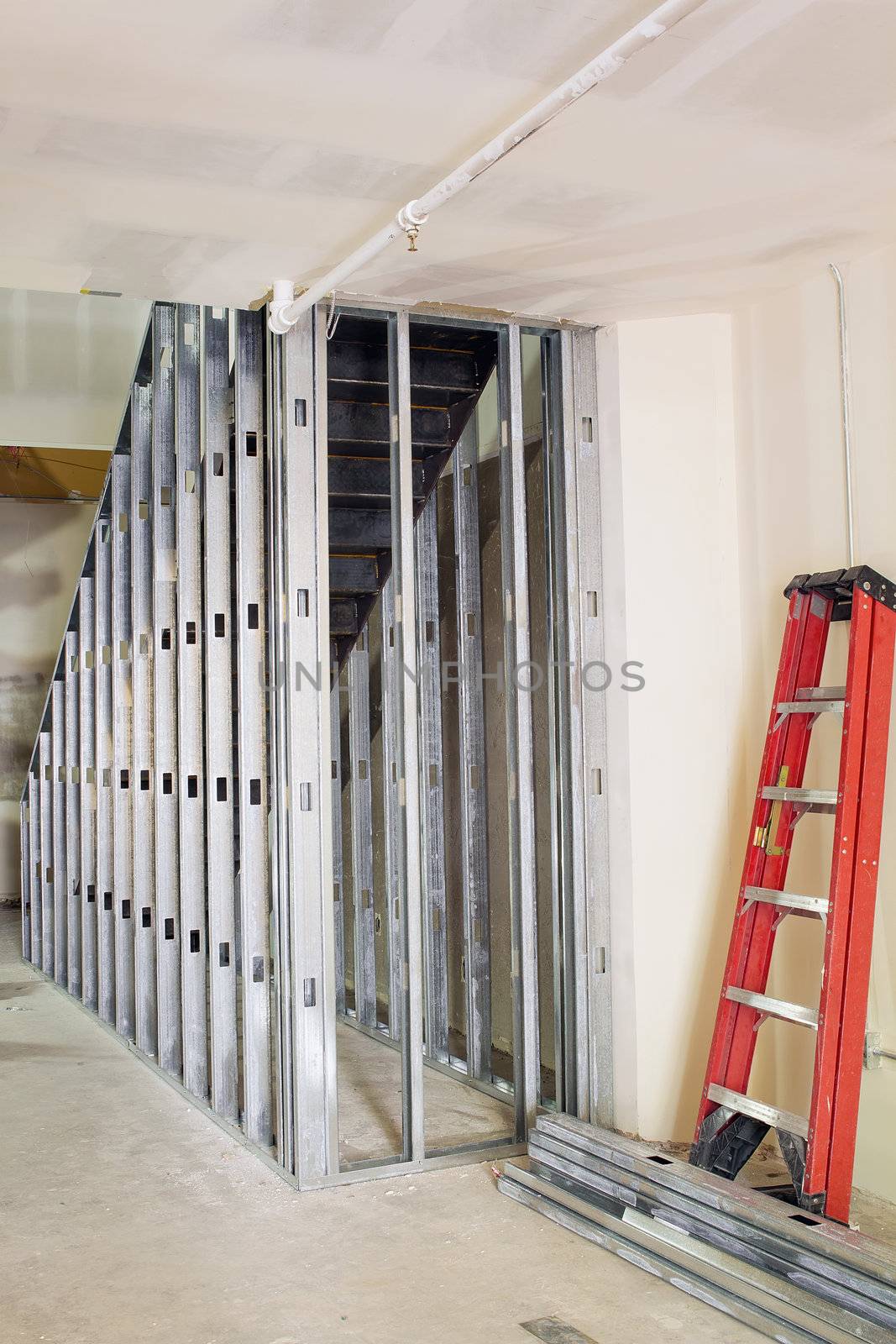 Metal Studs Framing for Staircase in Commercial Retail Space