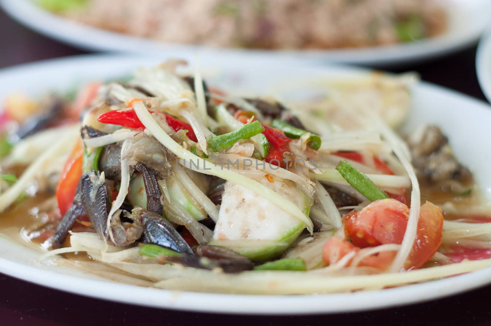 thai papaya fruit salad - somtum