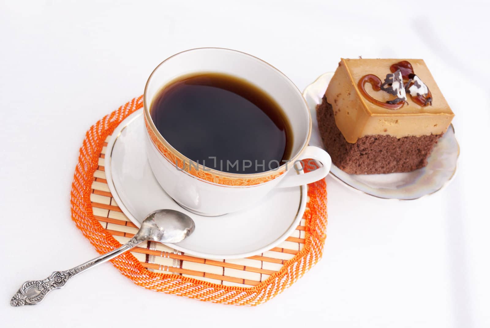 Morning coffee and biscuit cake