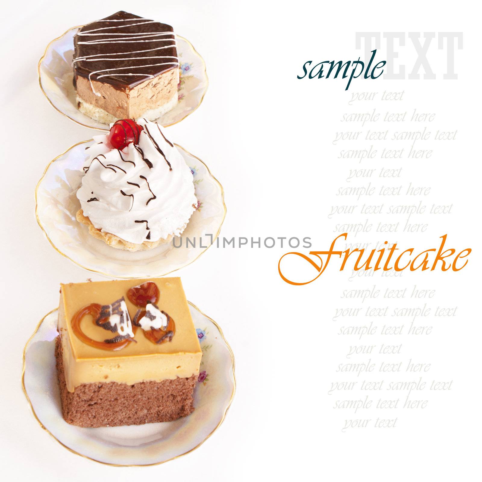 Fruitcake. Sweet dessert