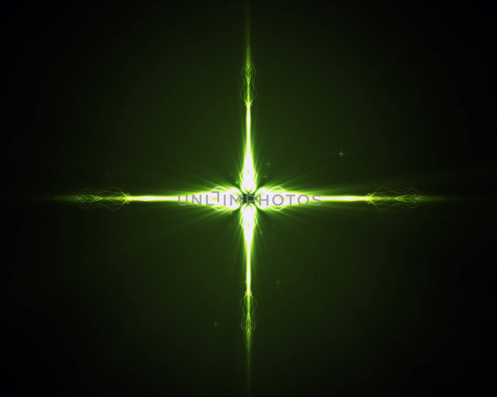 Background of green star in the middle
