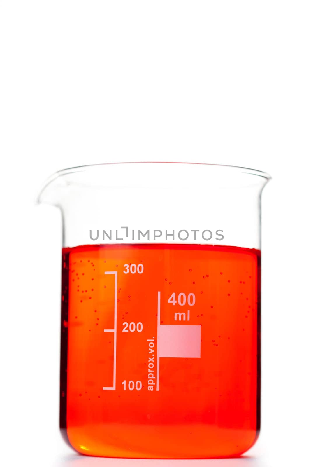 Beaker against a white background