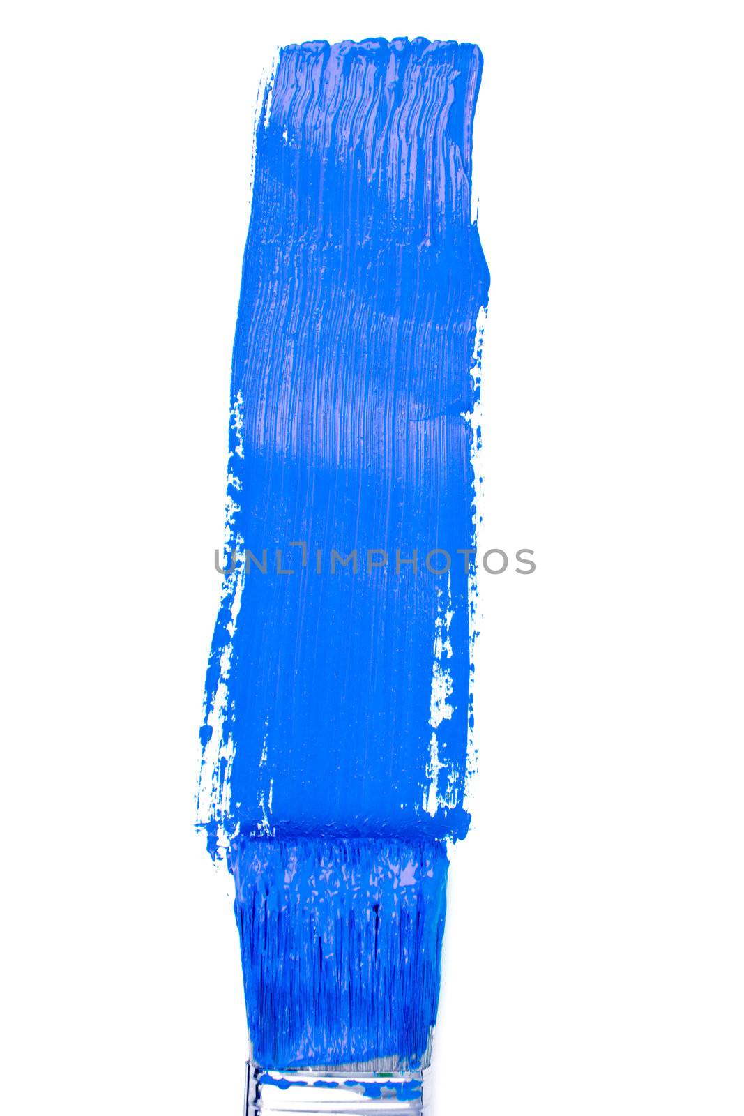 Blue vertical line of painting against a white background by Wavebreakmedia