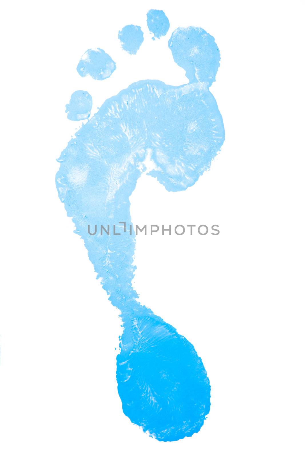 Footprint of a colour blue by Wavebreakmedia