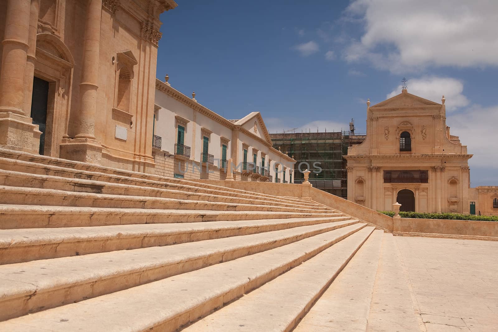 Baroque sandstoned cathedral of Noto, Sicily, Italy