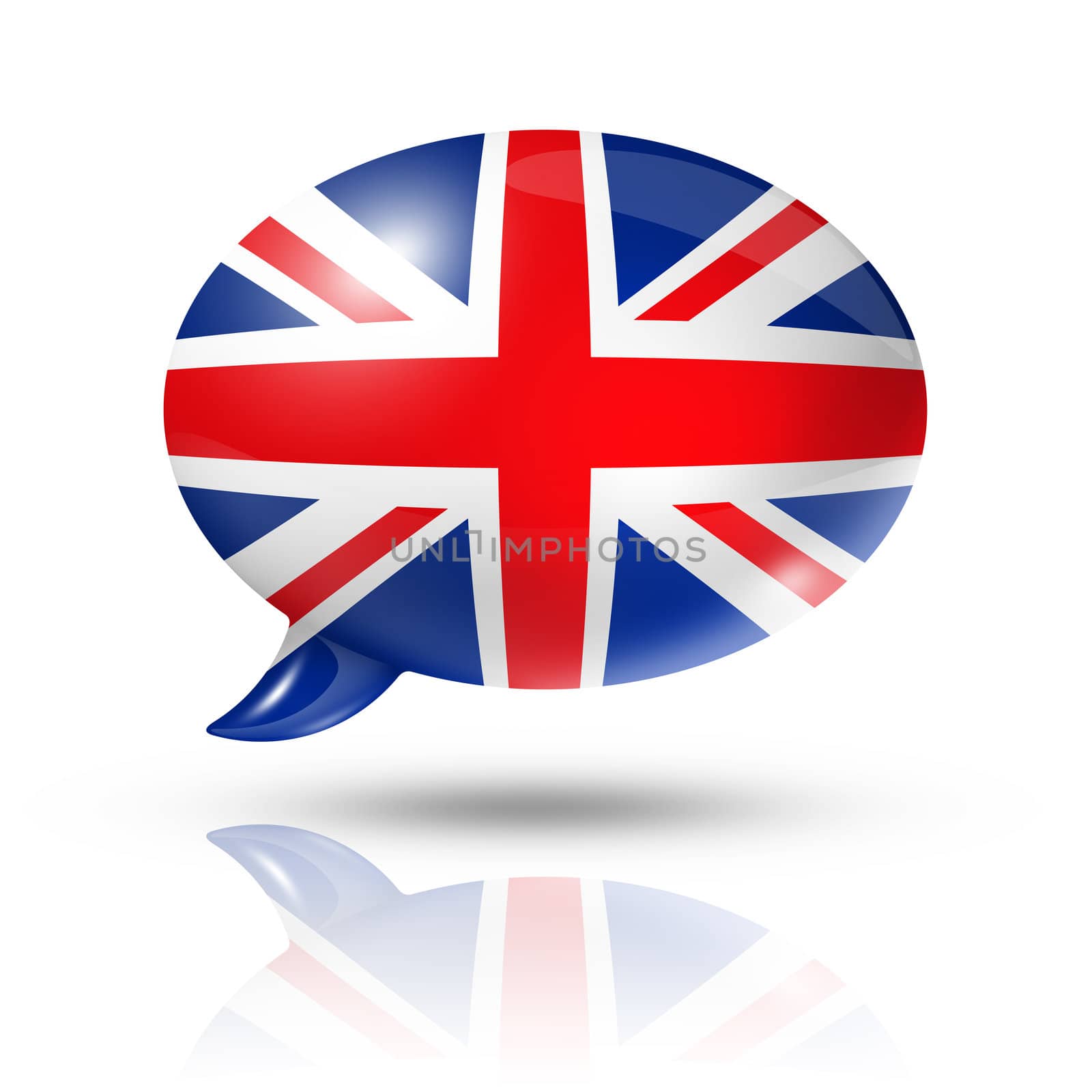 British flag speech bubble by daboost
