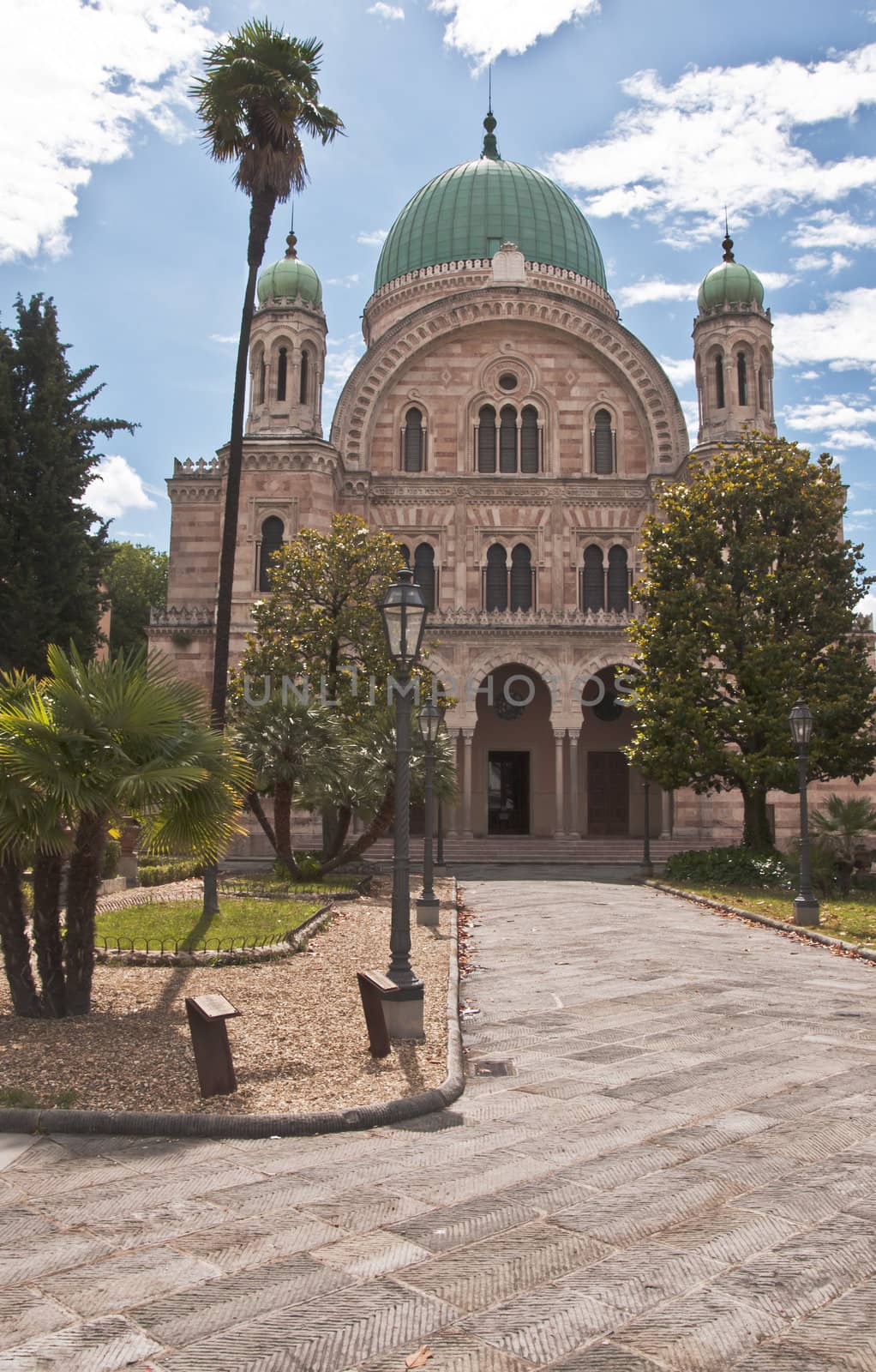 outdoors of florence synagogue, italy