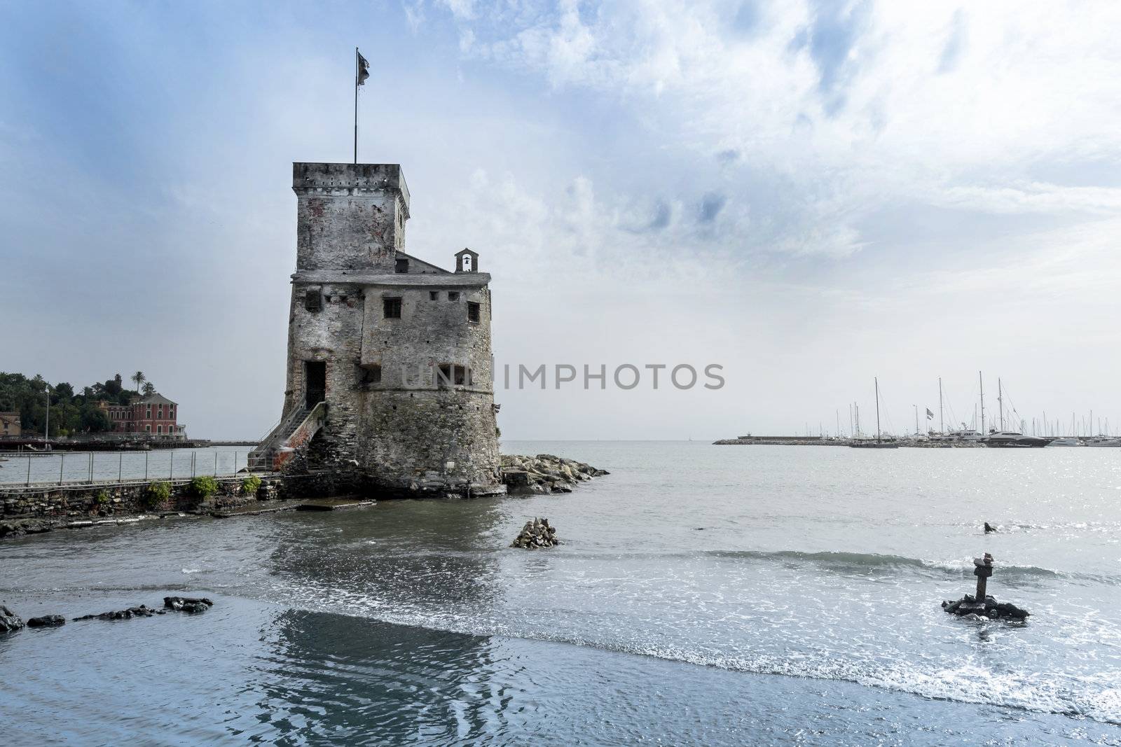 castle on the sea - rapallo - liguria - italy by avalon1973
