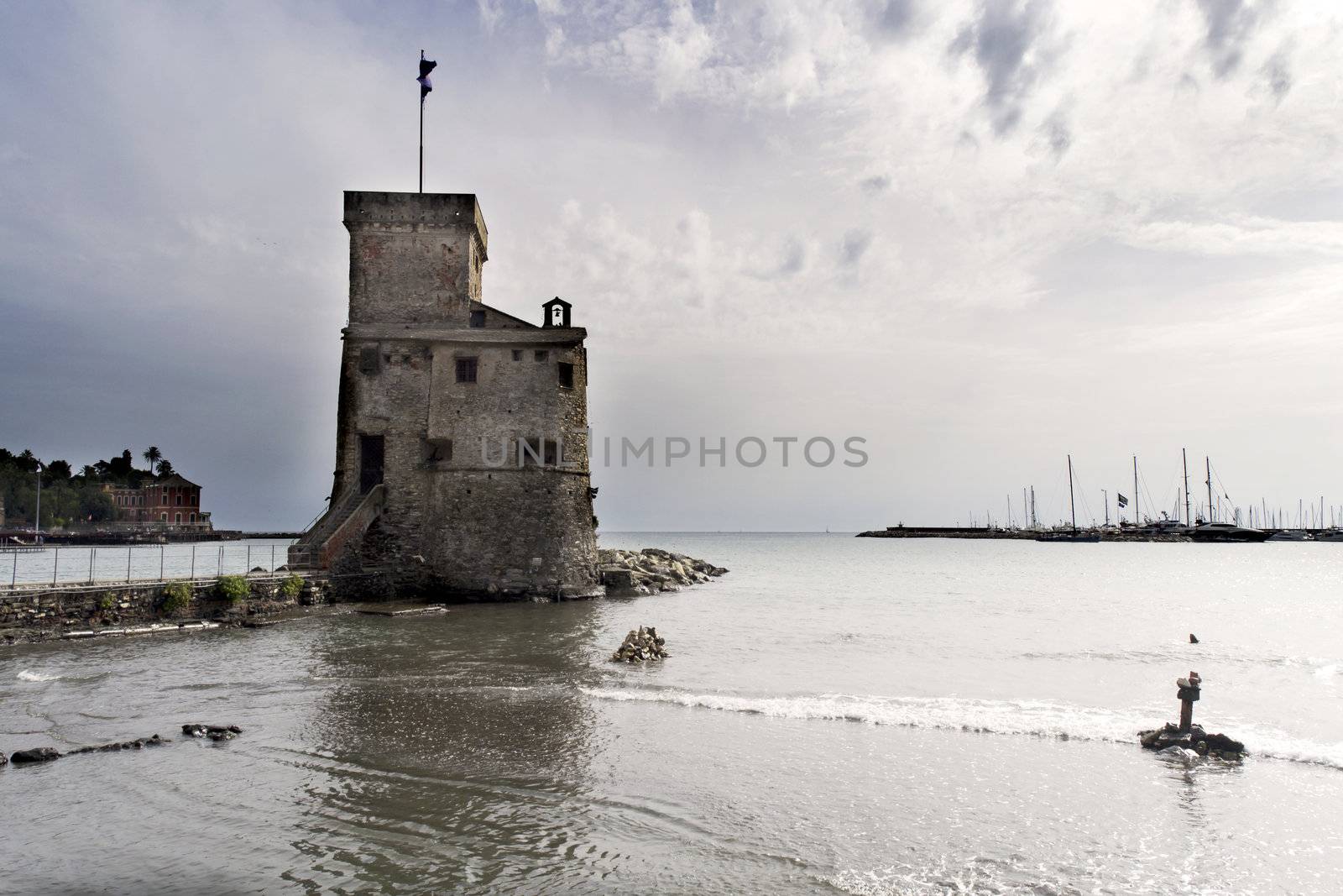 castle on the sea - rapallo - liguria - italy