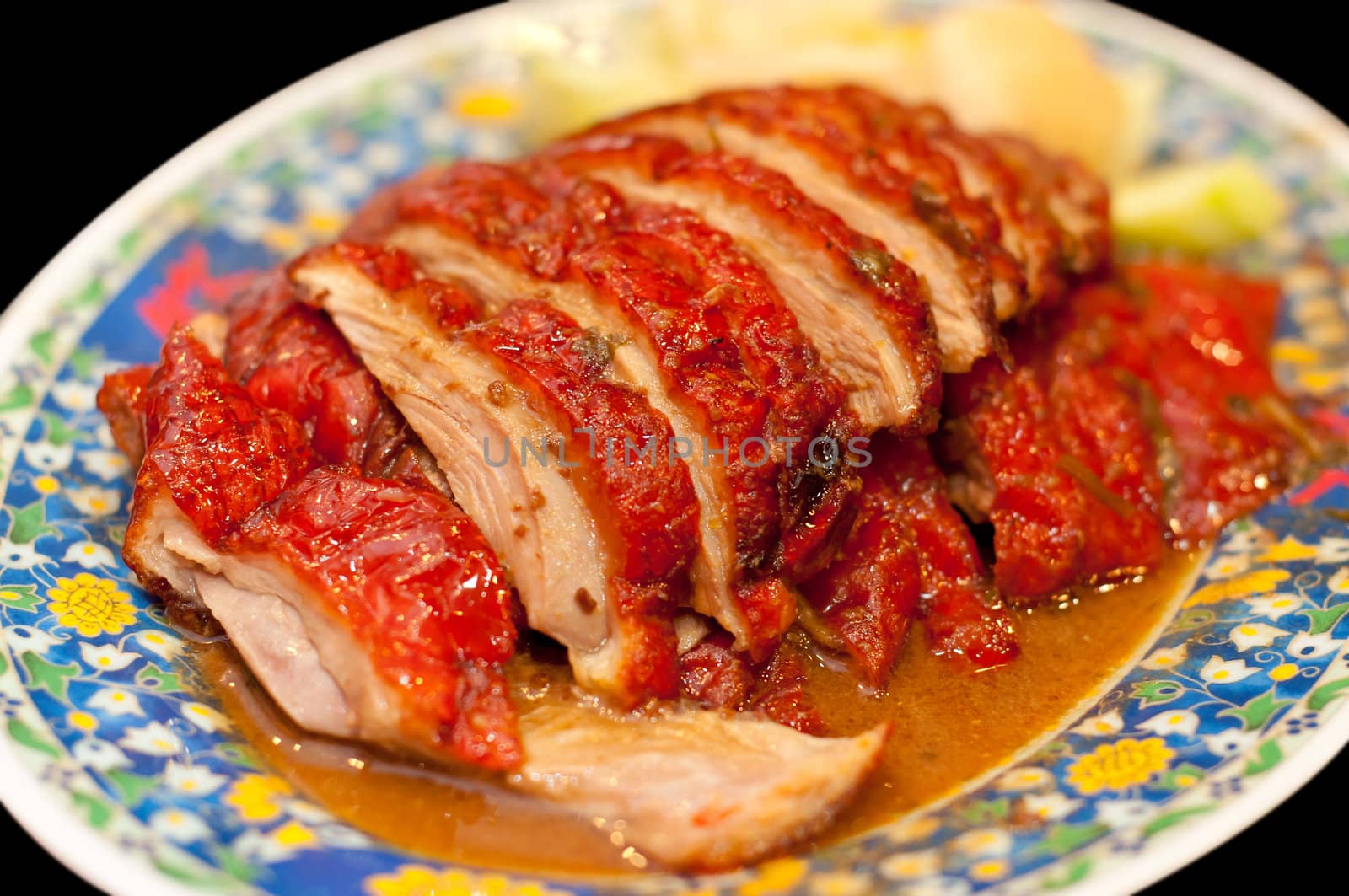 honey Roasted duck, Chinese style on dish by ngarare