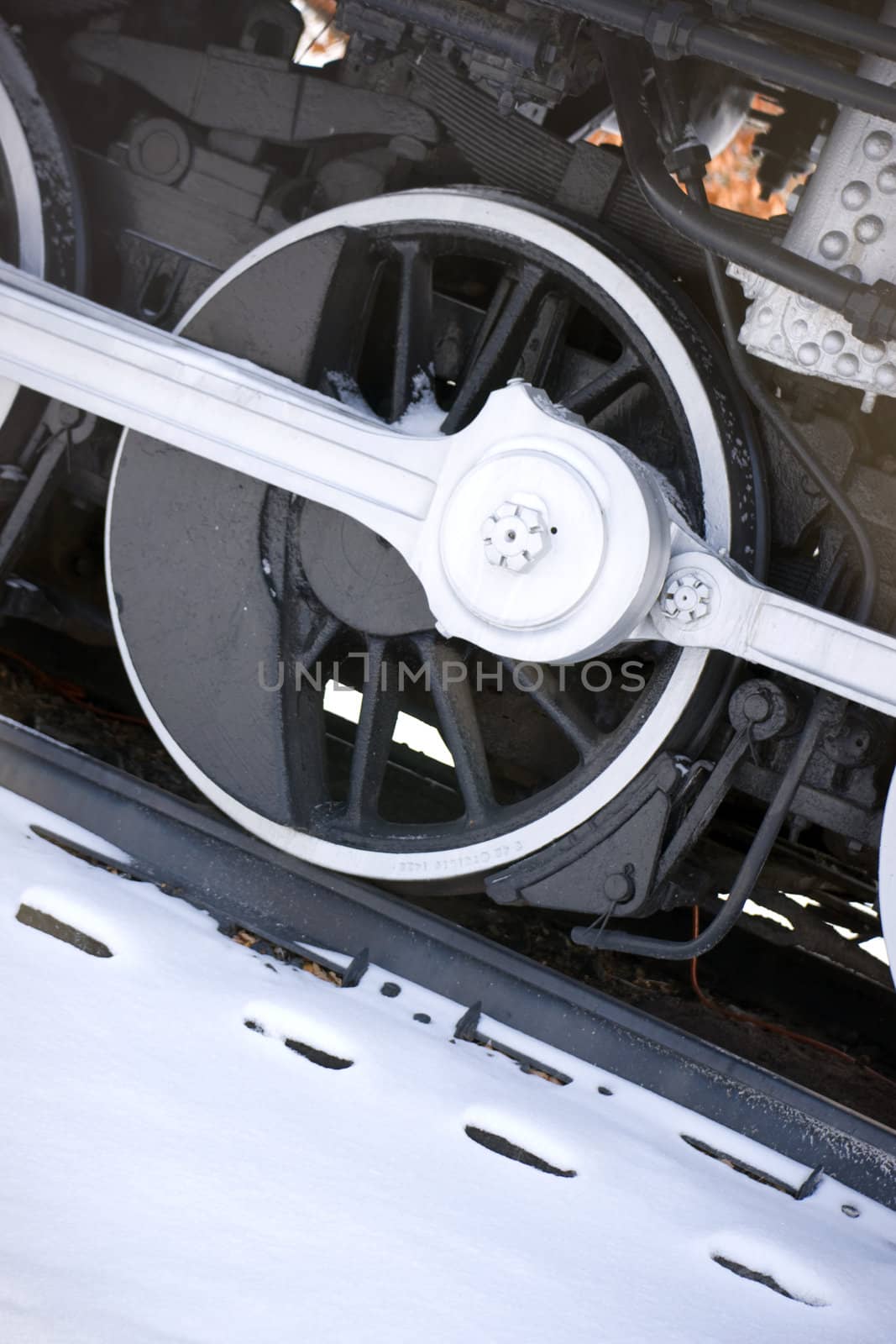 Drive wheel of a vintage train