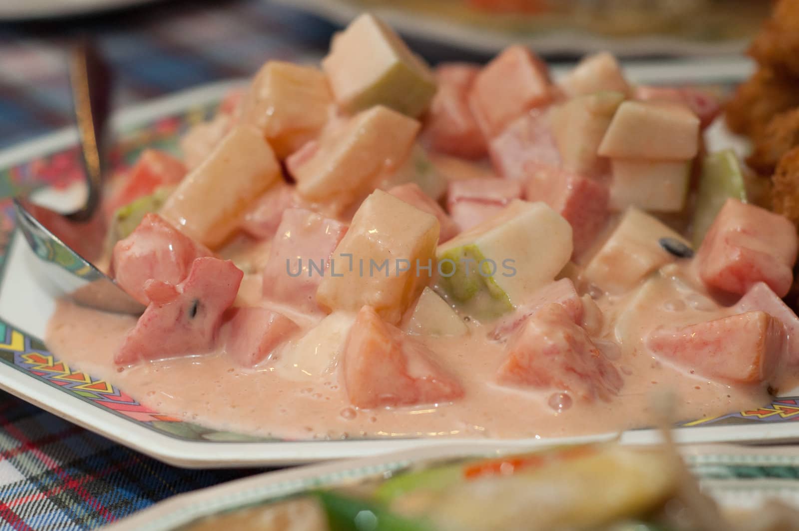 fruits salad on dish