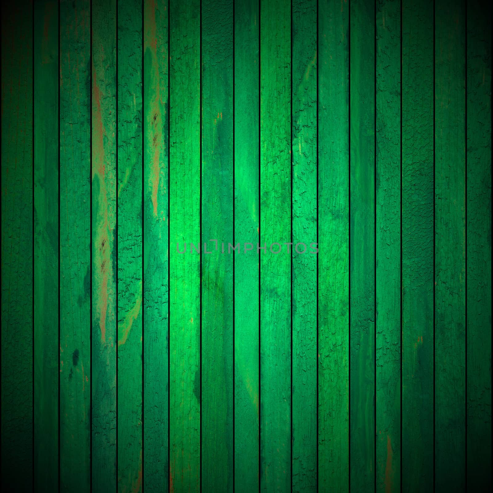 Background picture made of old green wood boards
