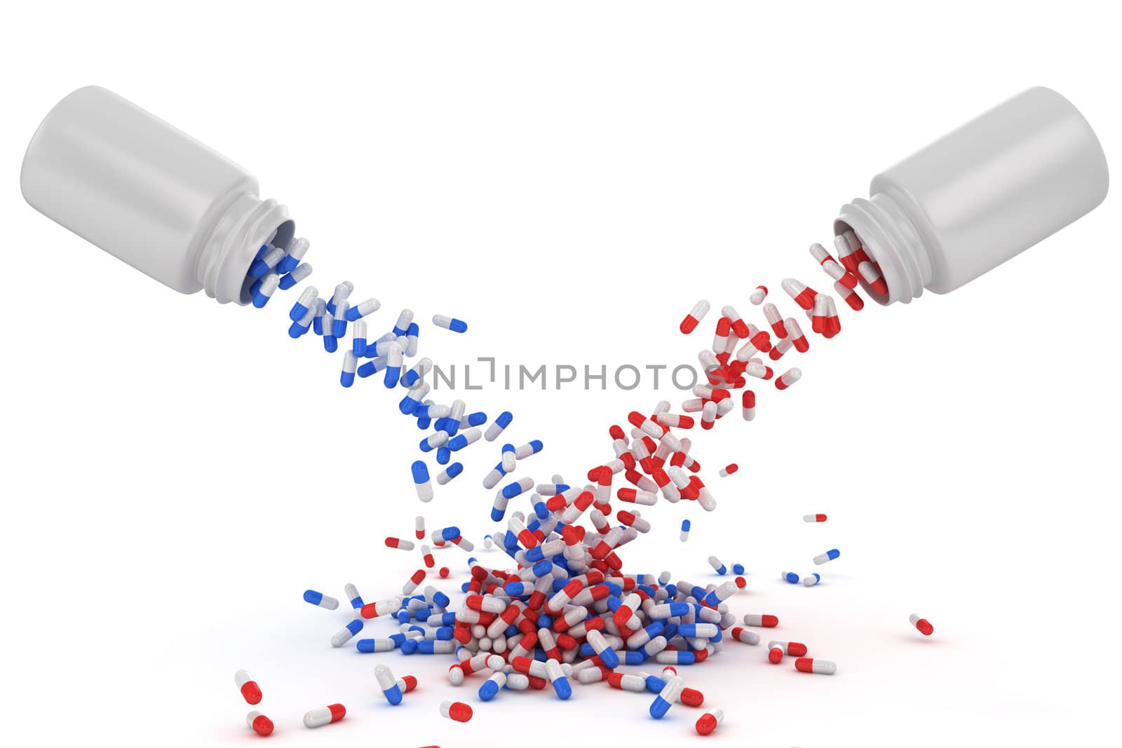 Mix of red and blue capsules by timbrk