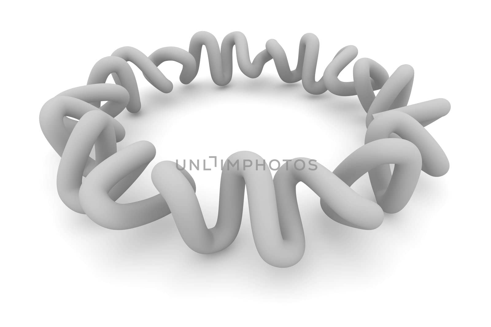 White spiral isolated on the white background