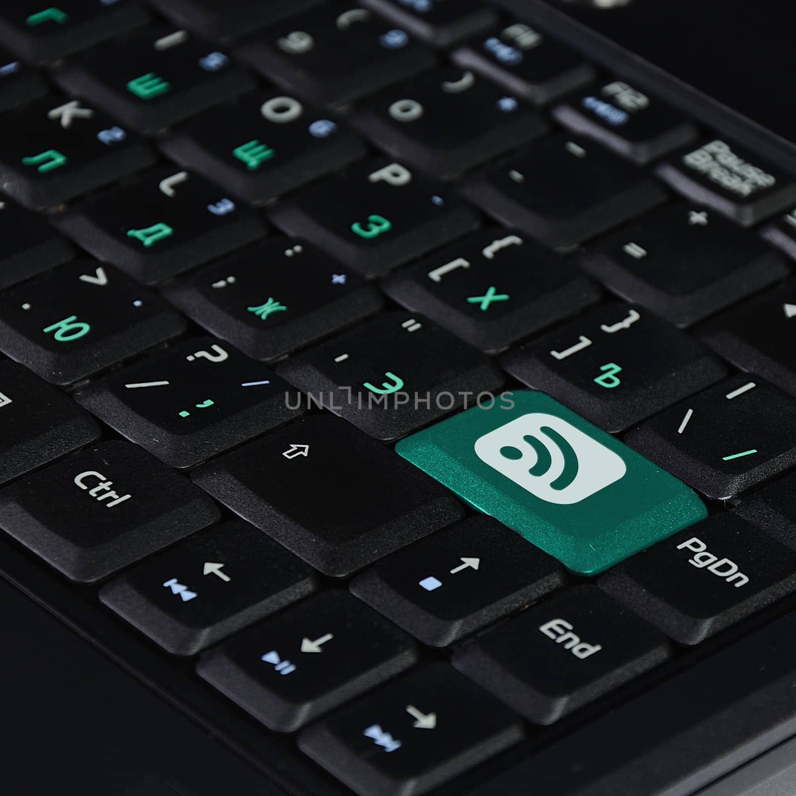 Speaker Icon on Computer Keyboard by sergey_nivens