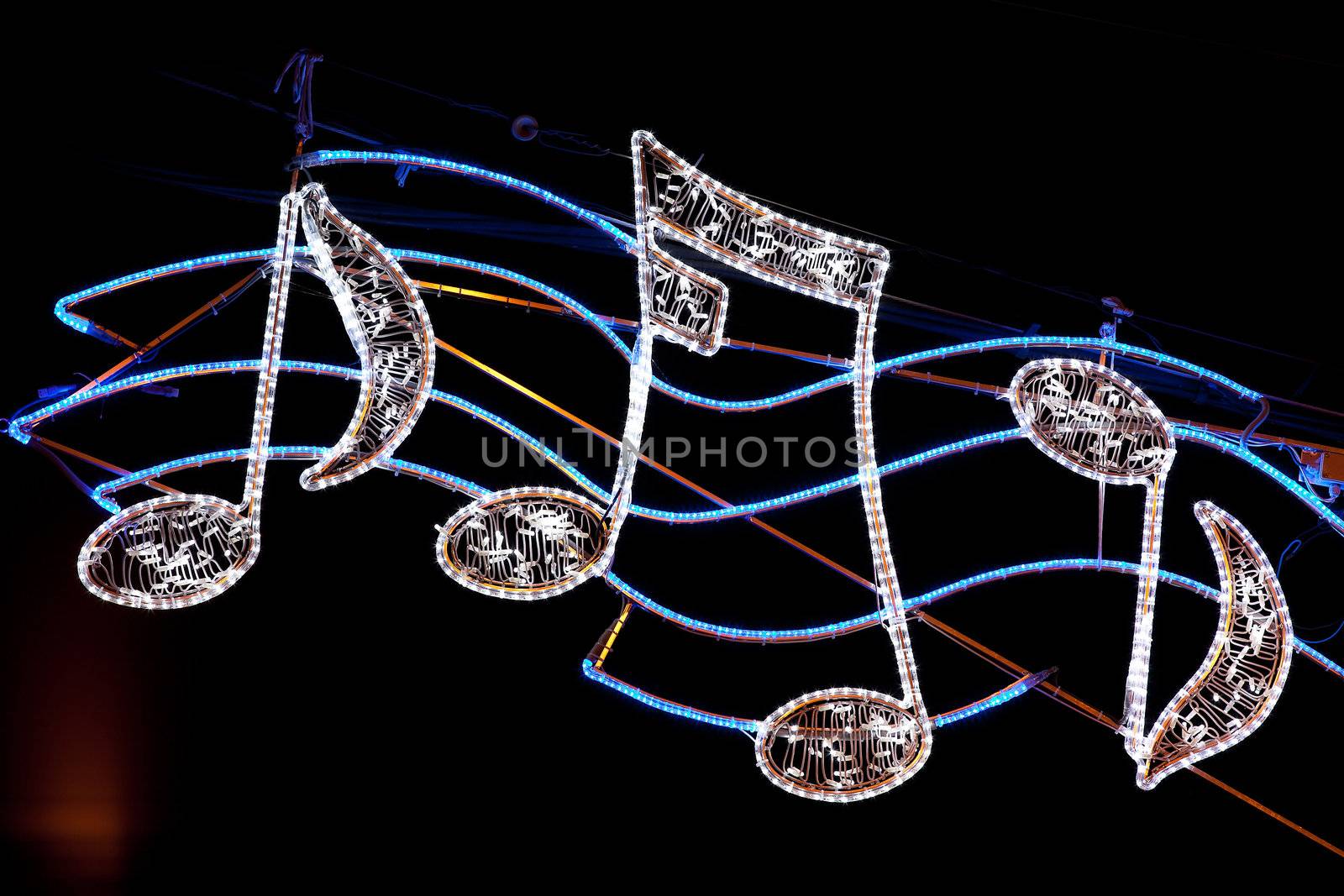 Neon signs isolated on black background