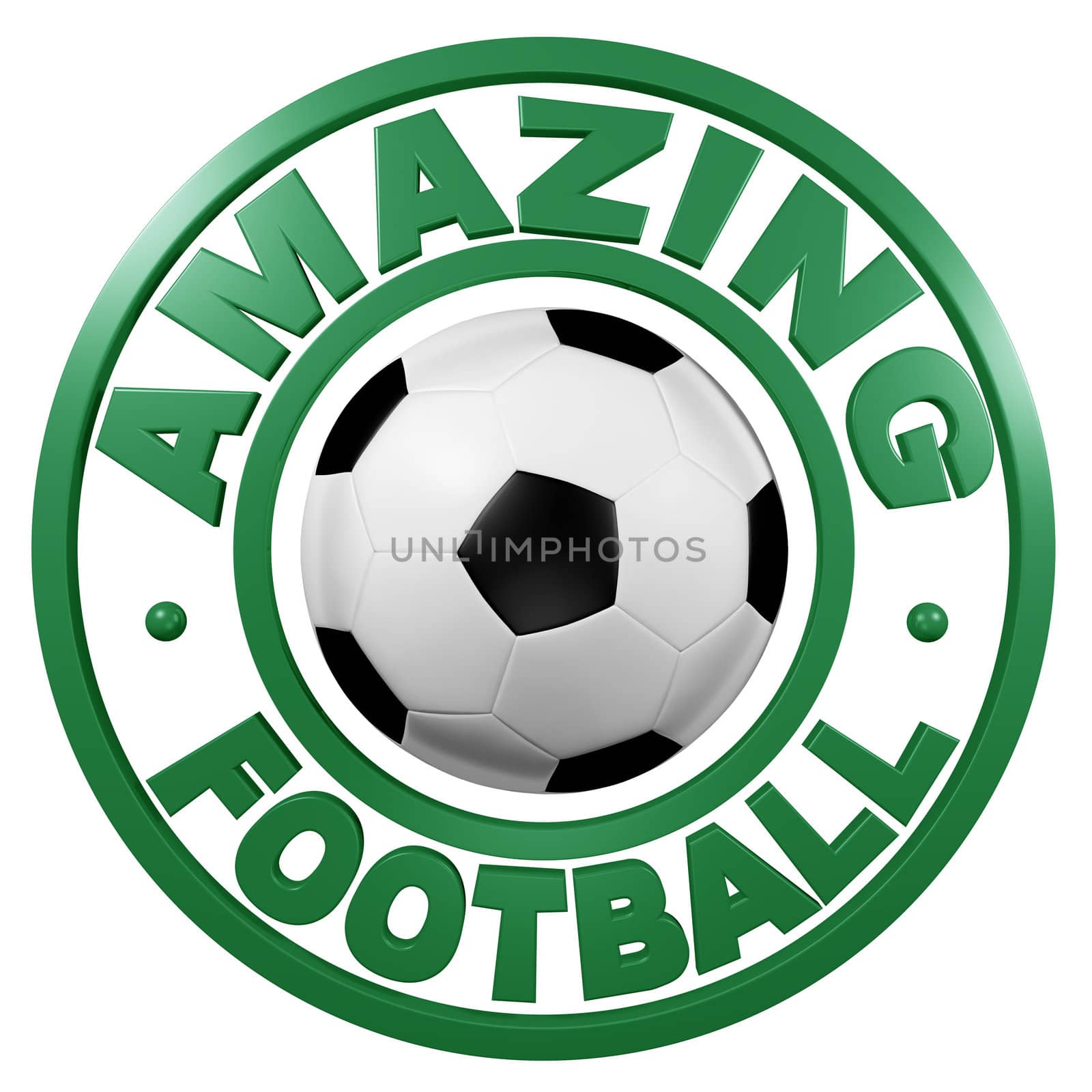 Amazing Football circular design with a white background