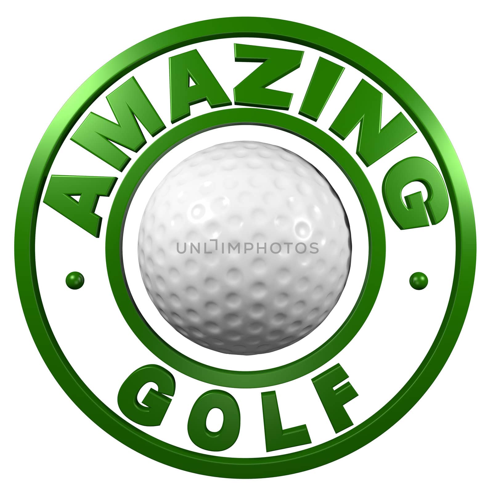 Amazing Golf circular design with a white background