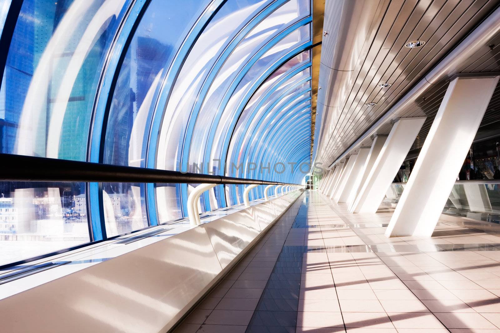 Conceptual office bridge endless passage