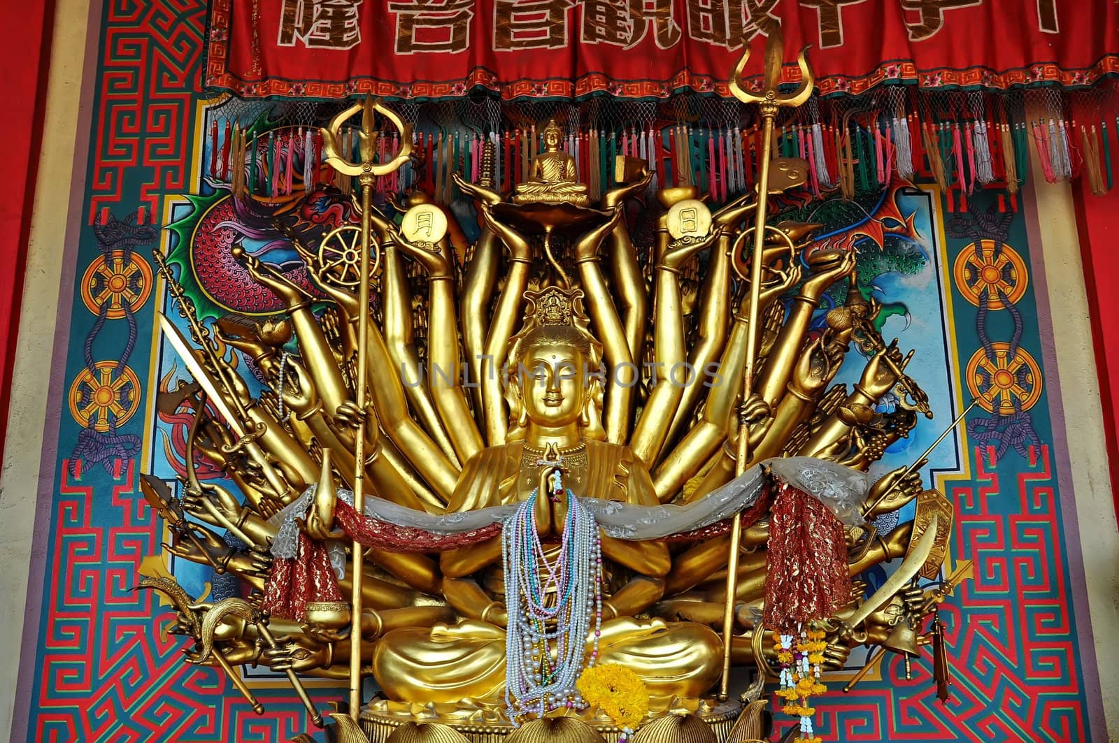 Kuan Yin image of buddha with thousand hands statue 
