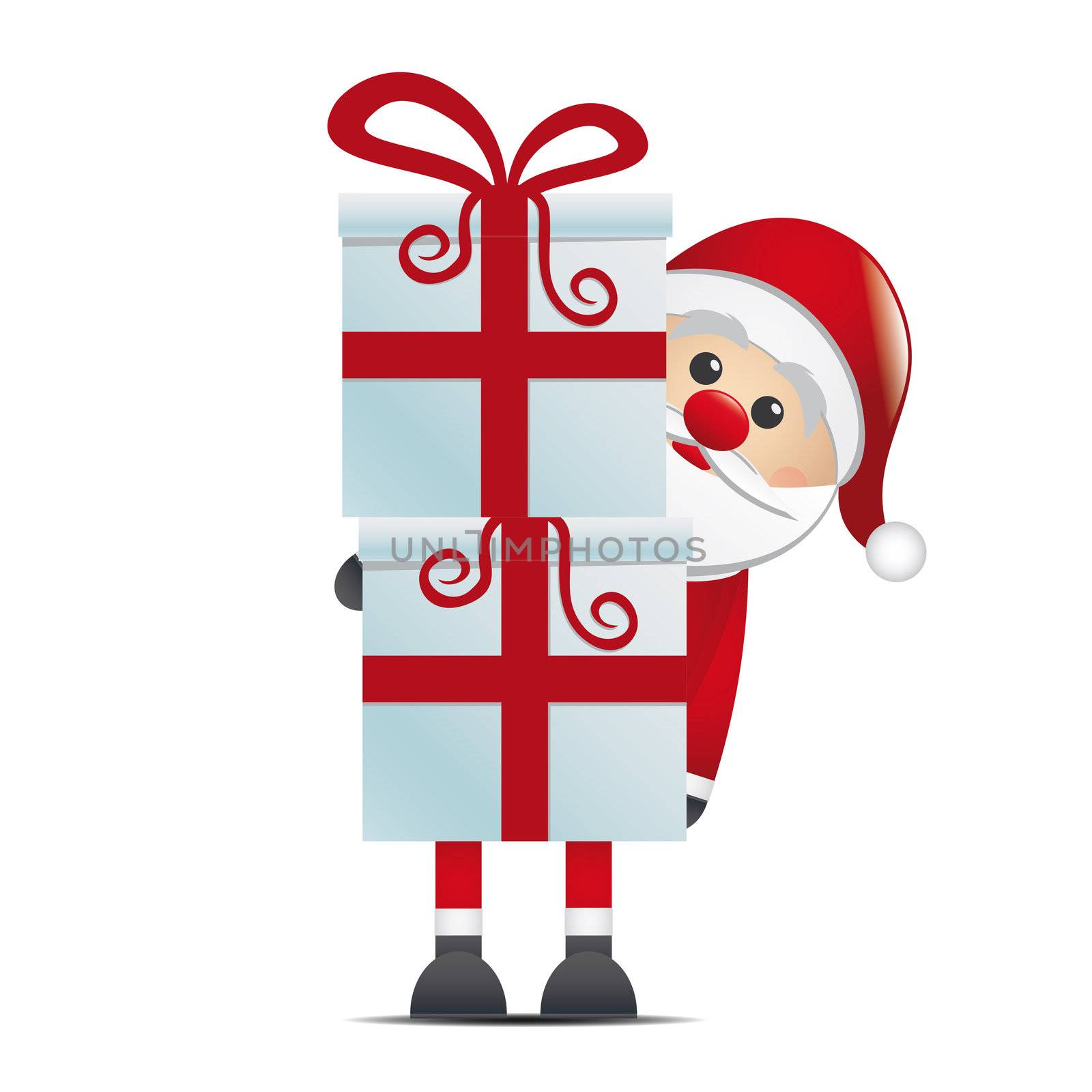 santa hold gift boxes by dariusL