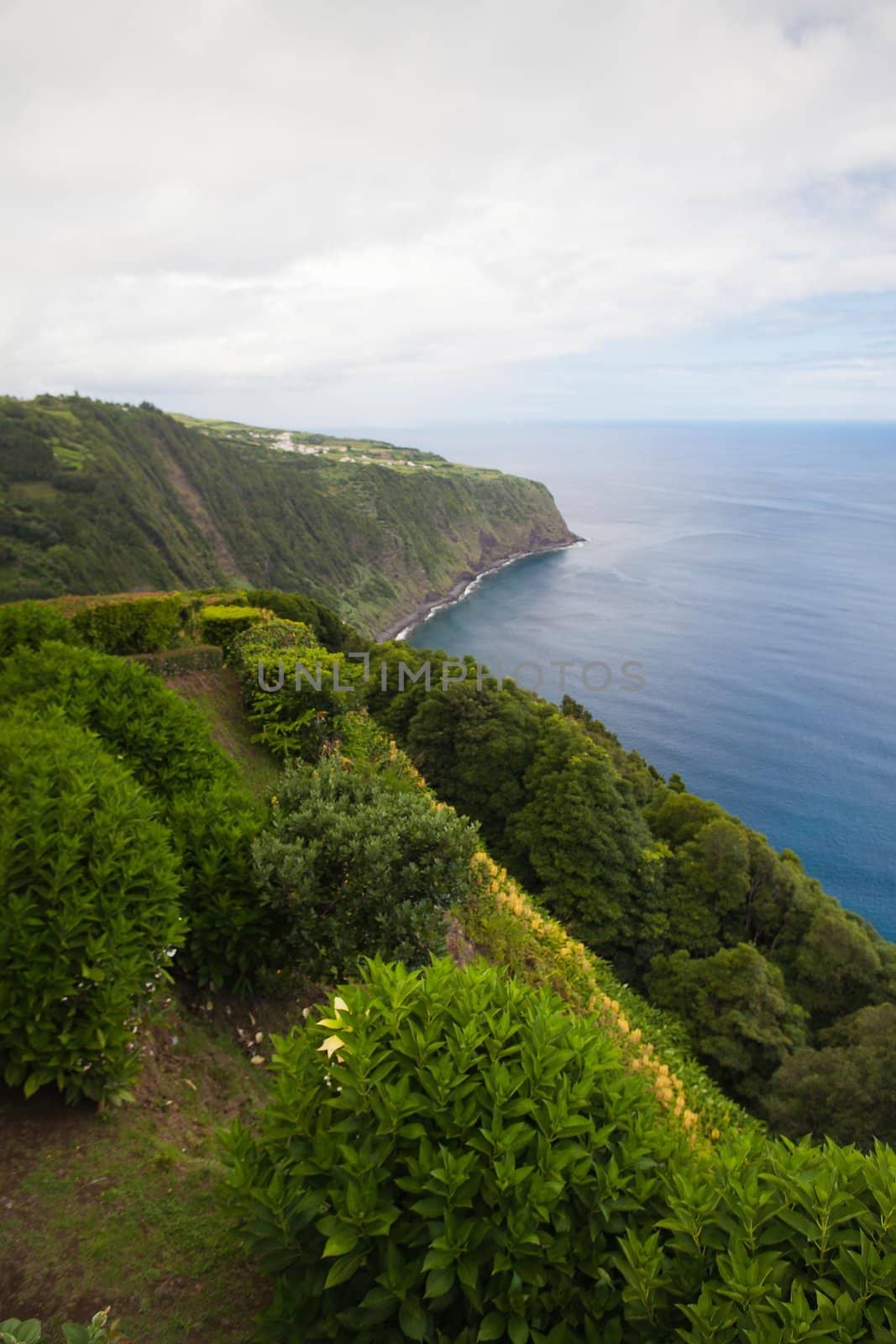 The dramatic coast on the Sao Miguel island, Azores