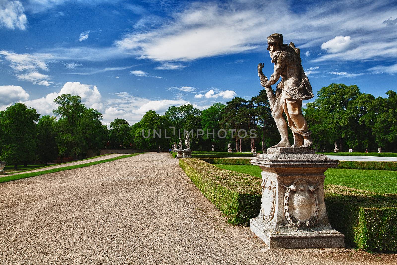 Garden in the Castle in Slavkov - Austerlitz near Brno, Czech Republic