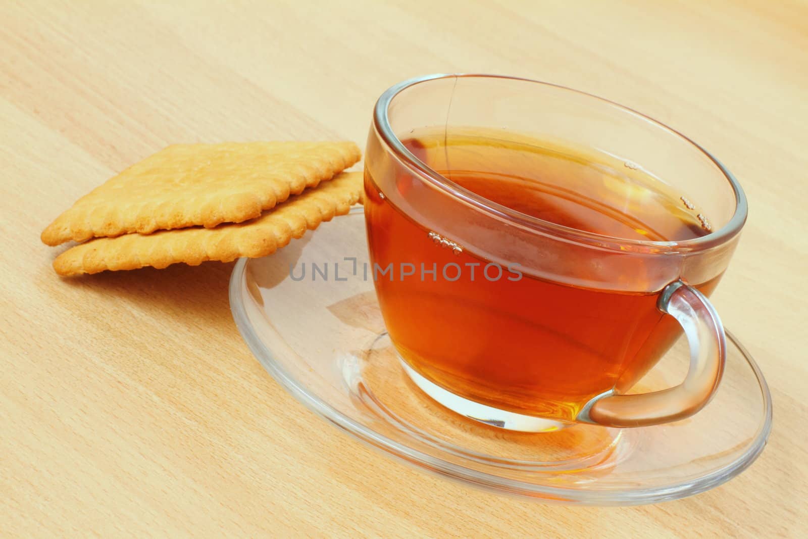 Cup of tea with biscuits