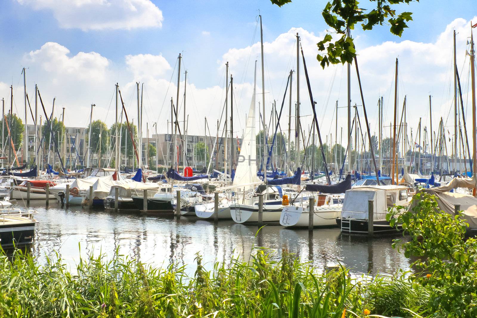 Boats at the marina Huizen. Netherlands by NickNick