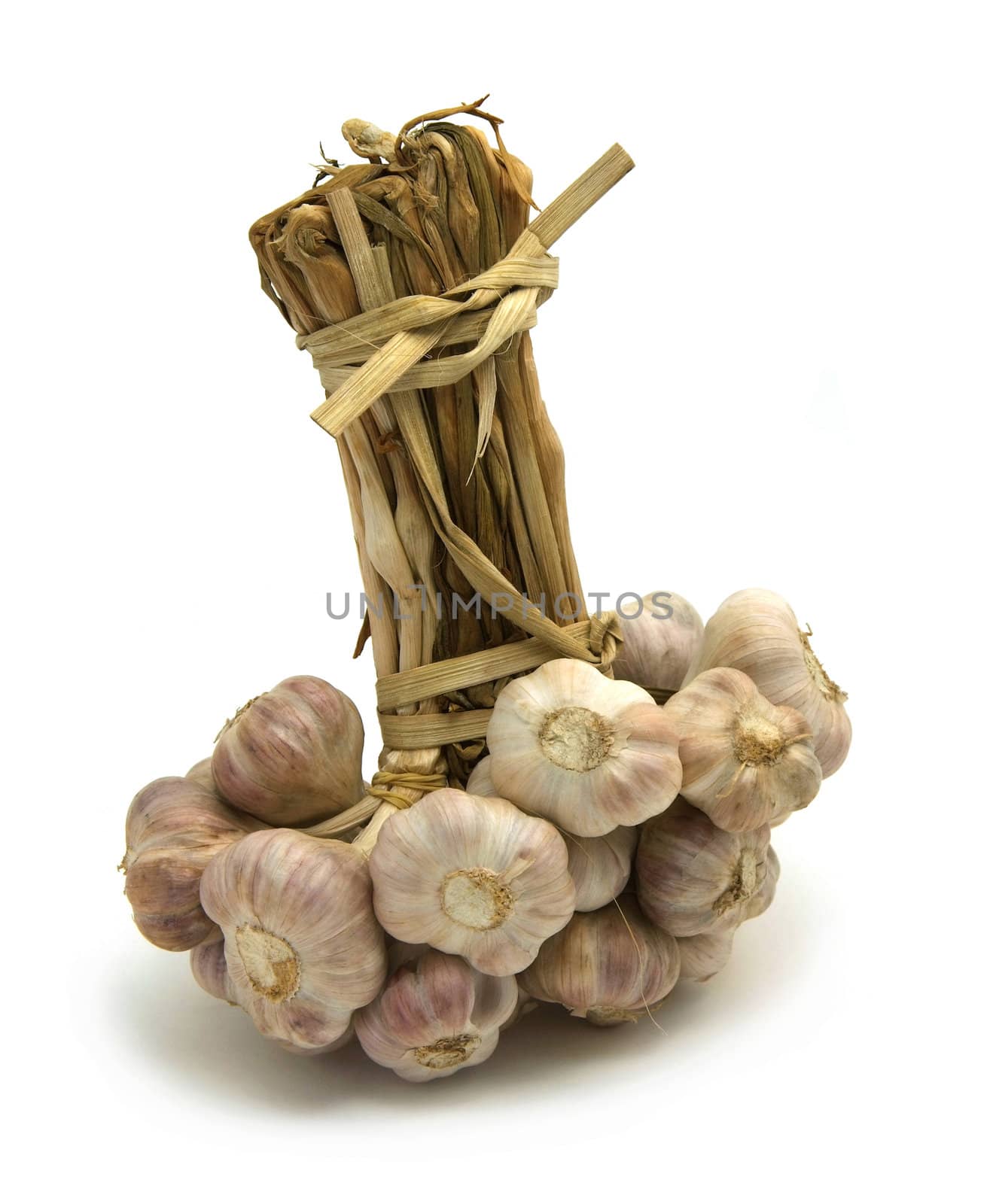 A bunch of garlic isolated on white background 