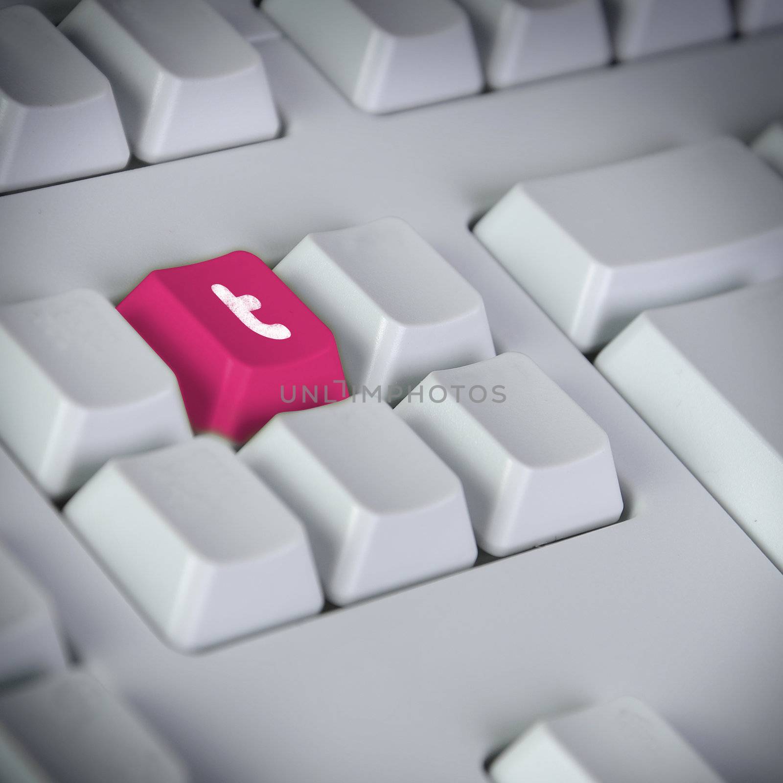 Keyboard with button showing the chat icon by sergey_nivens