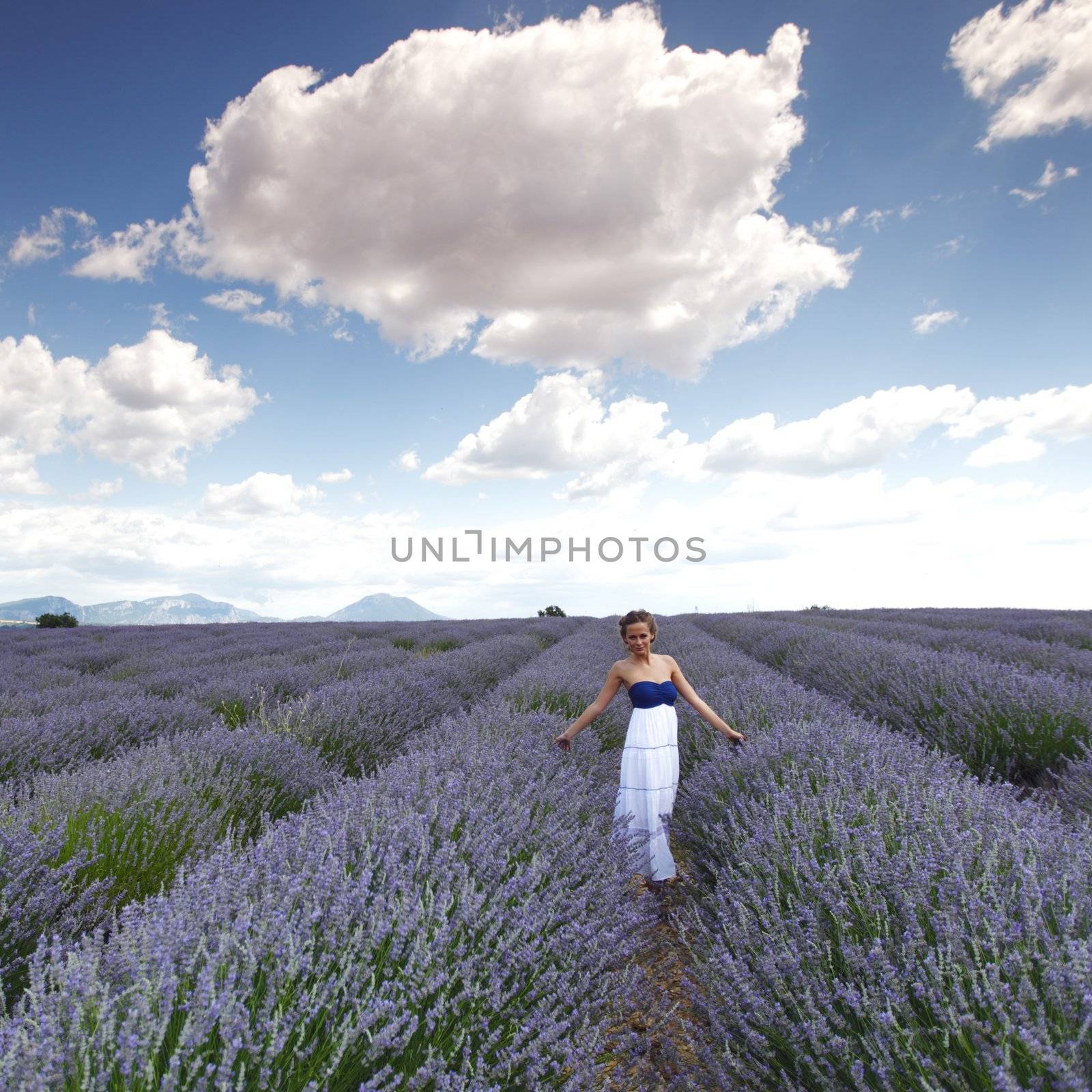 woman on lavender field by Yellowj