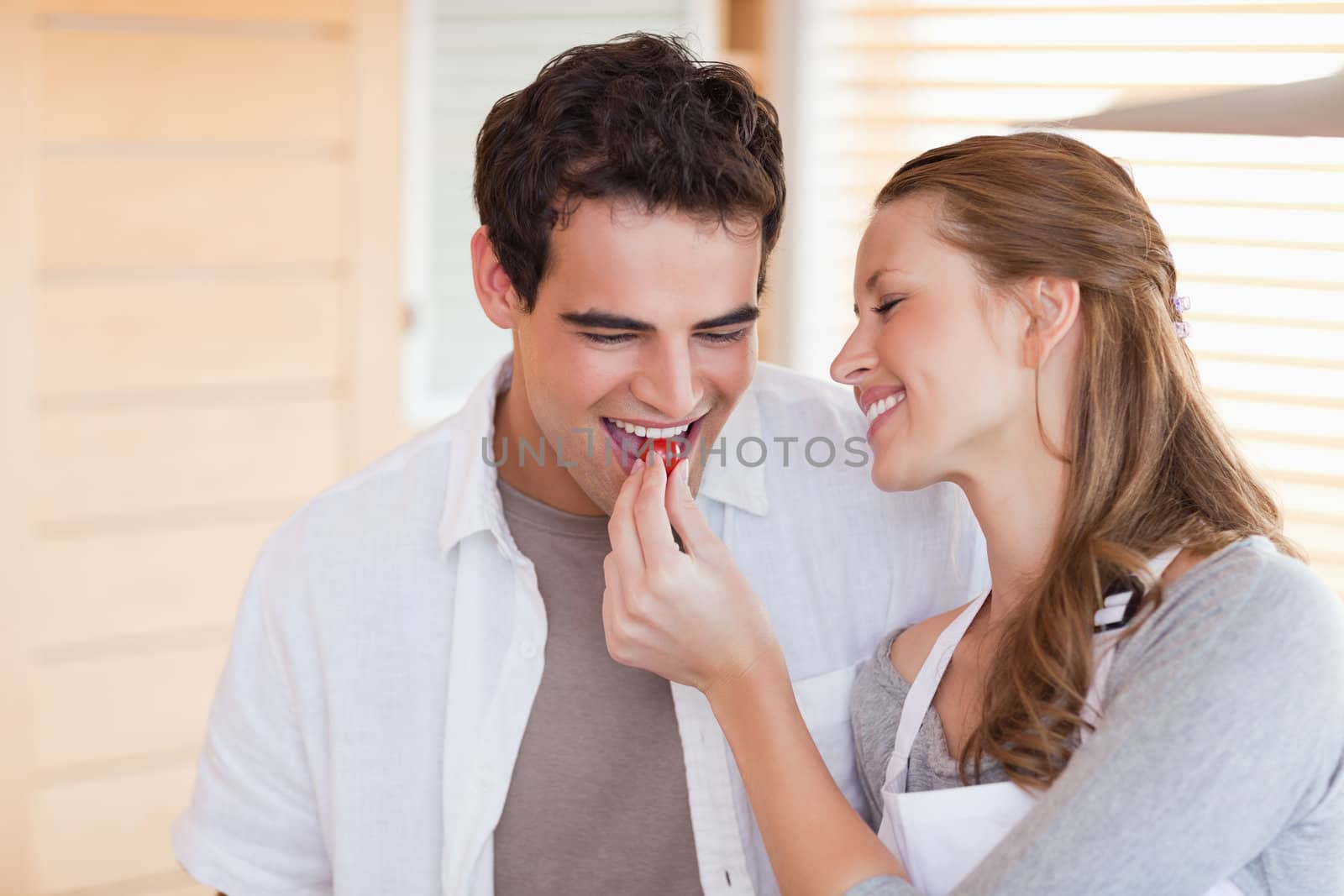 Young couple enjoys cooking together