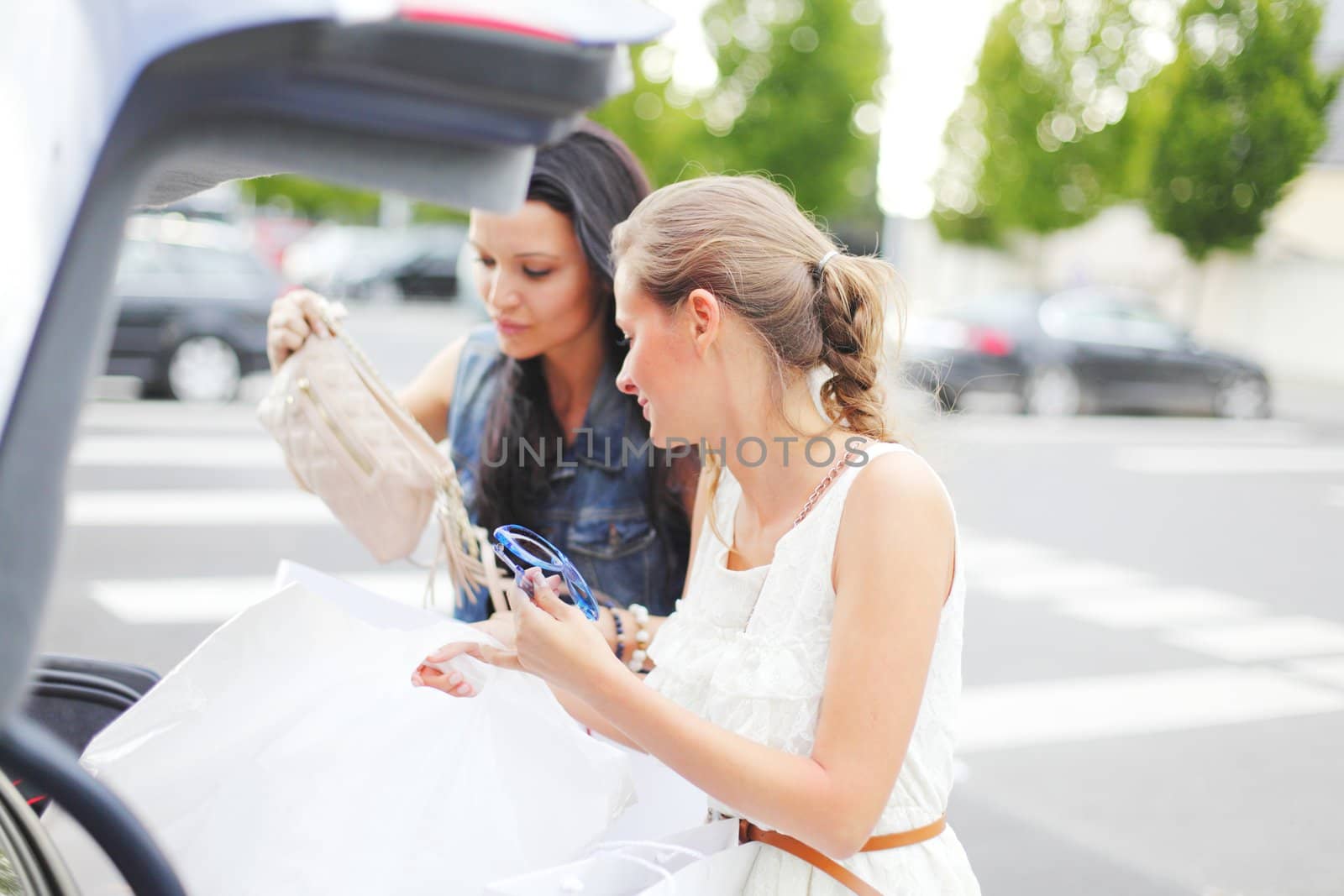 Two woman after shopping by Yellowj