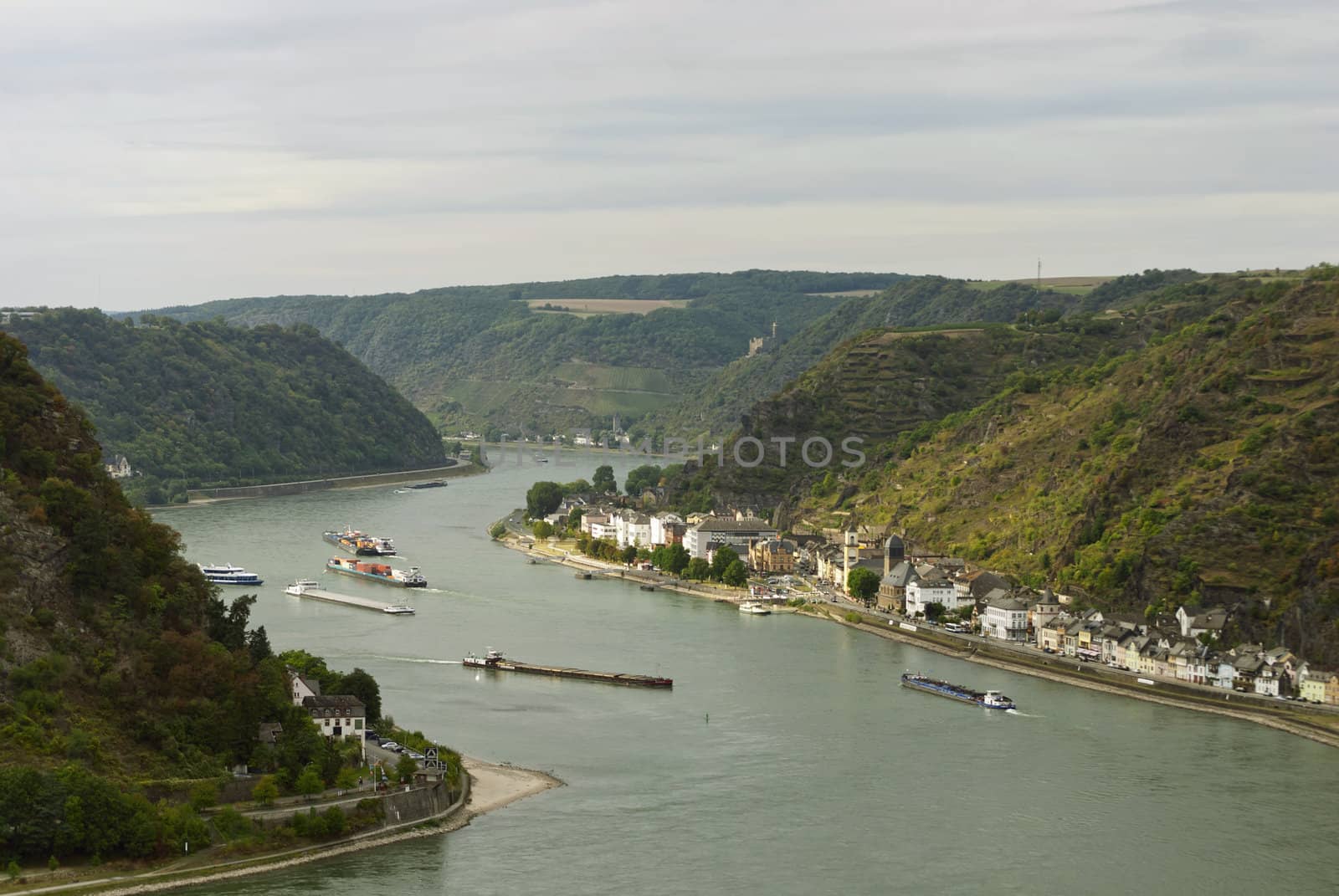 Loreley rock on the Rhine  near St. Goarshausen, Germany