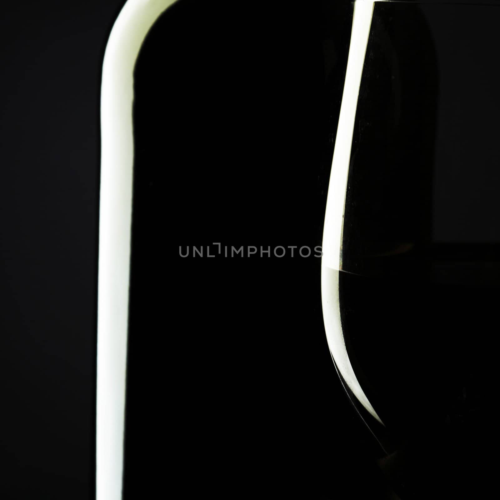 Red Wine Glass silhouette Black Background