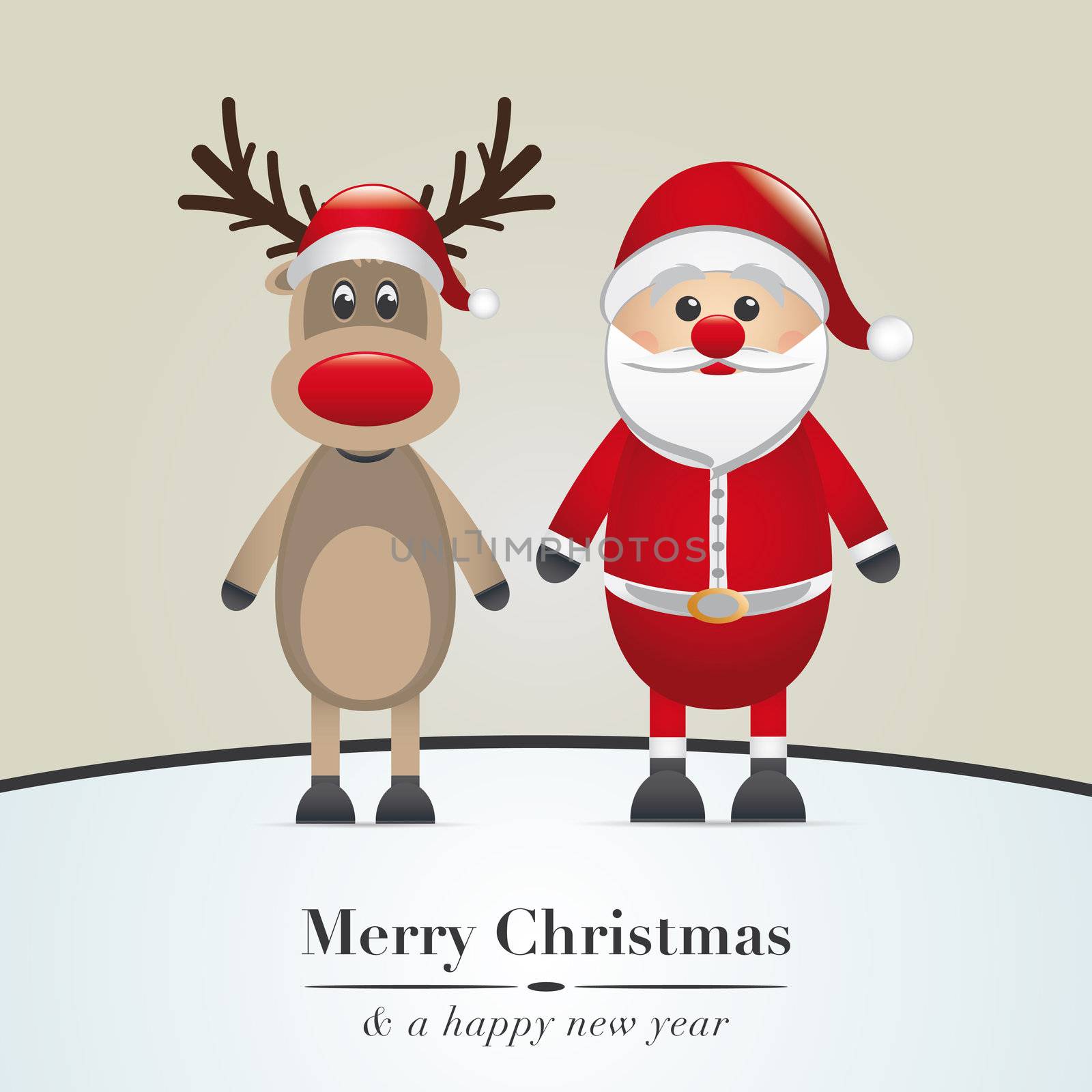 reindeer and santa claus by dariusL