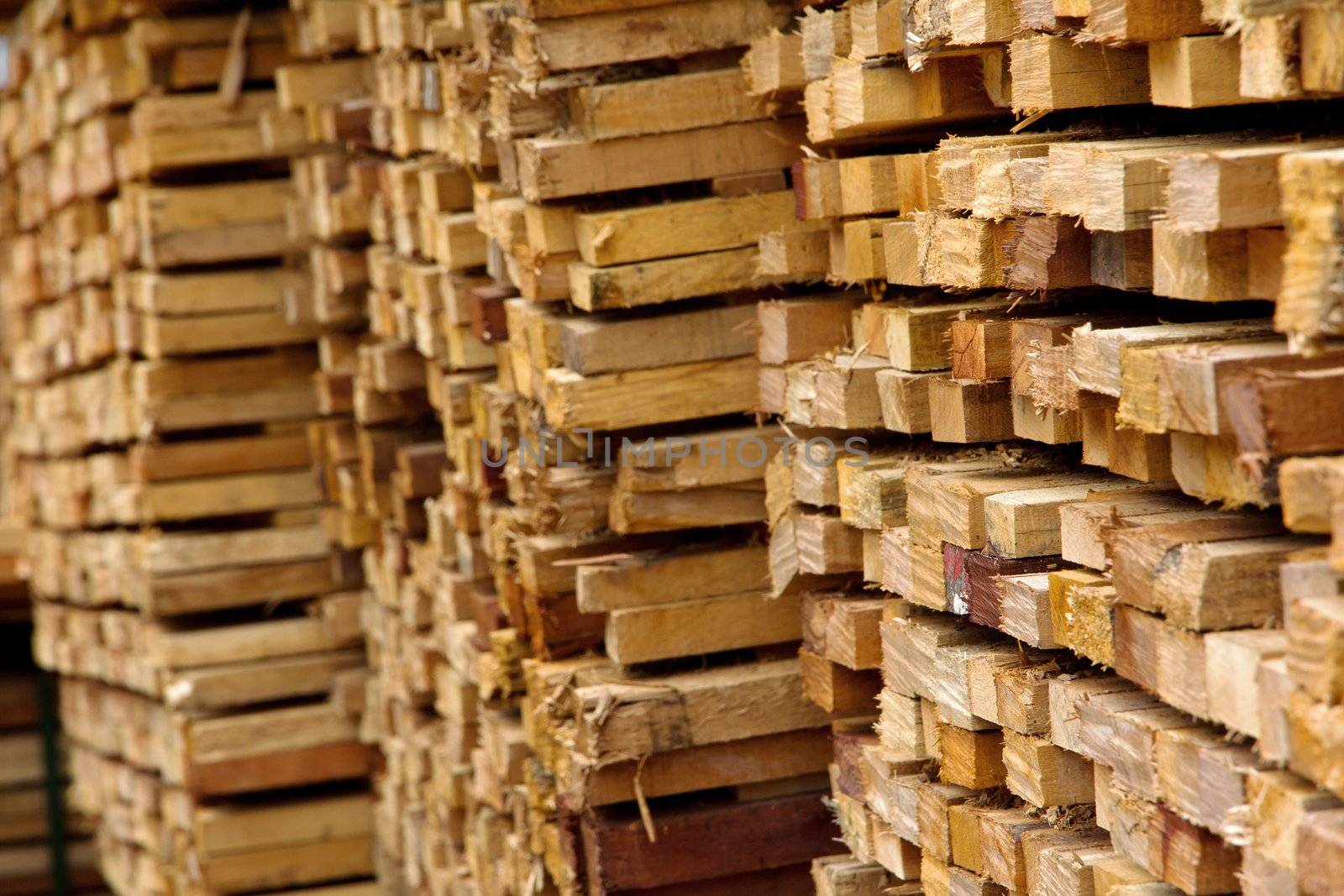 stack of timber wood by ponsulak