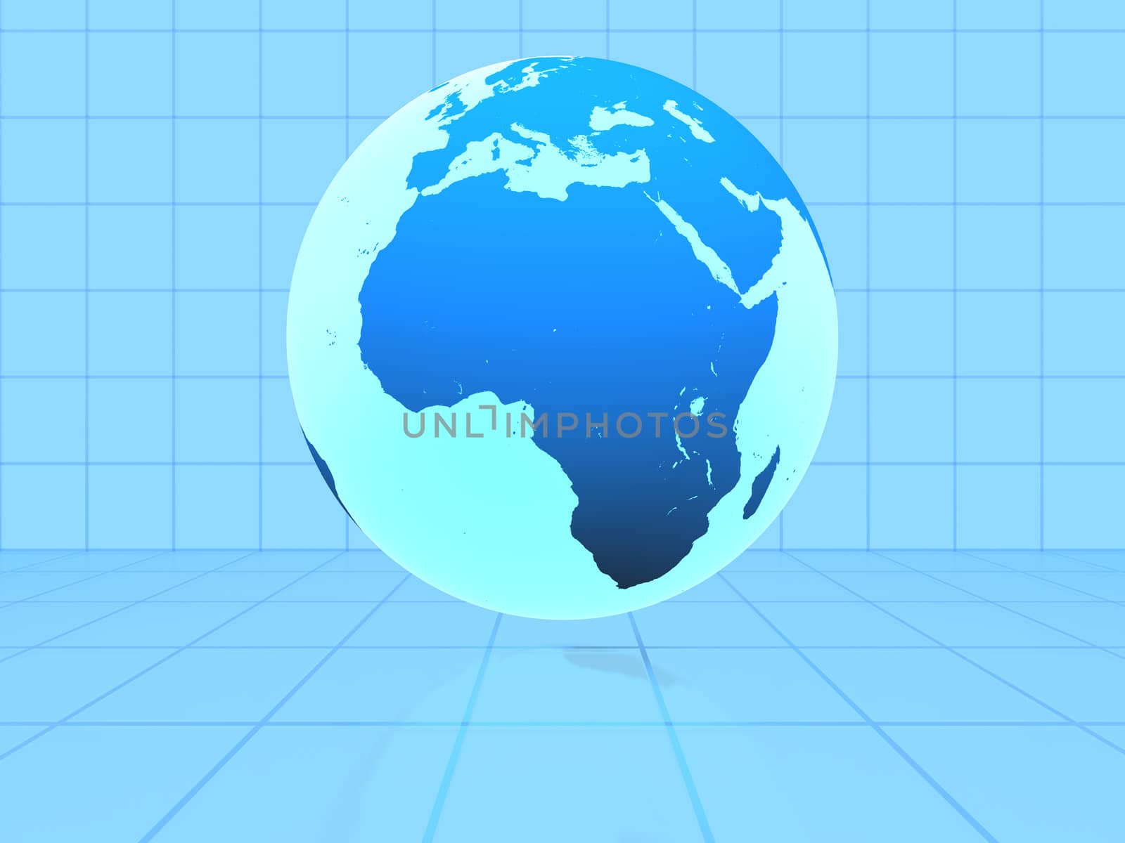 Tiled background scene with blue globe floating in the centre. Elements of this image furnished by NASA