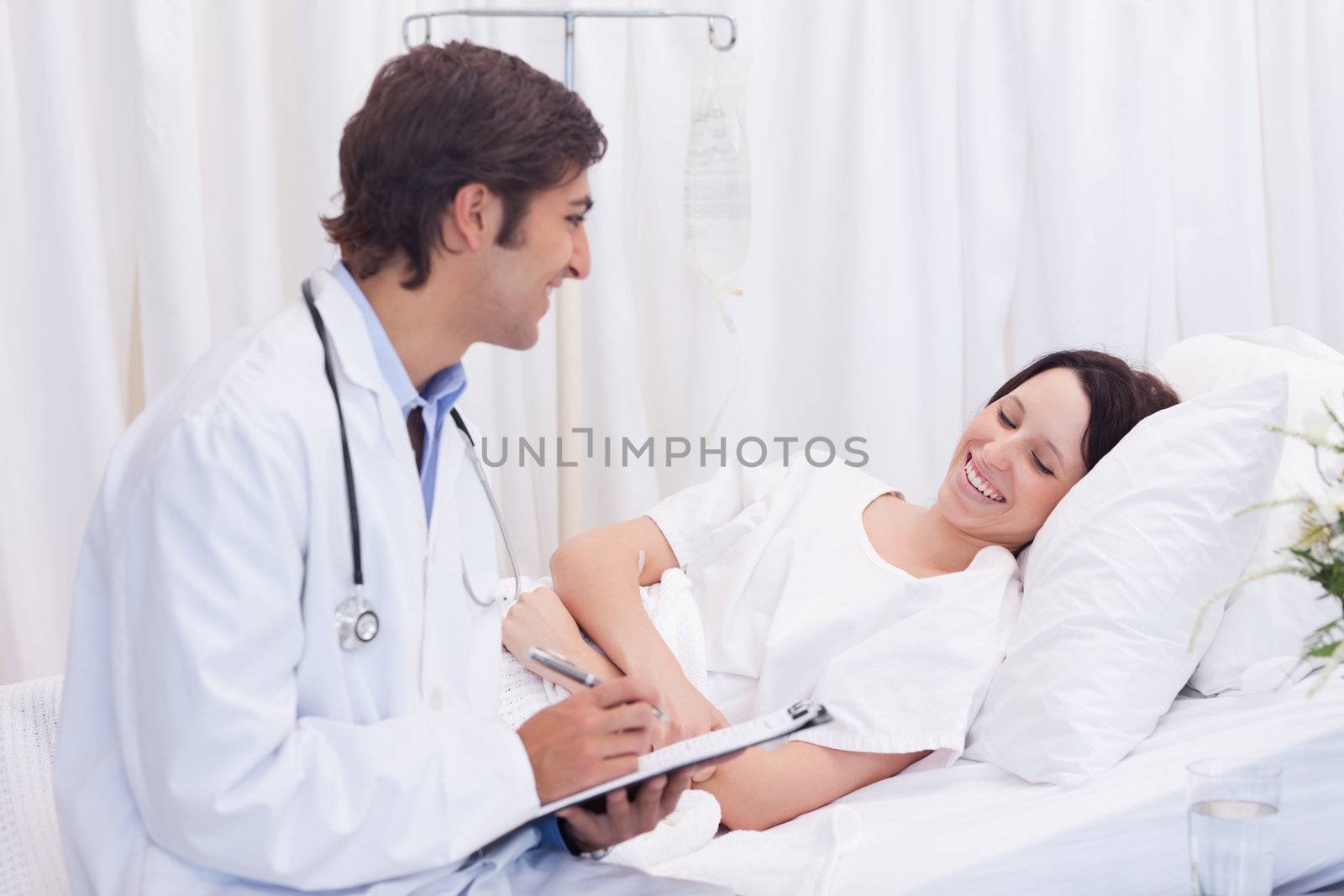 Young doctor got good news for his patient