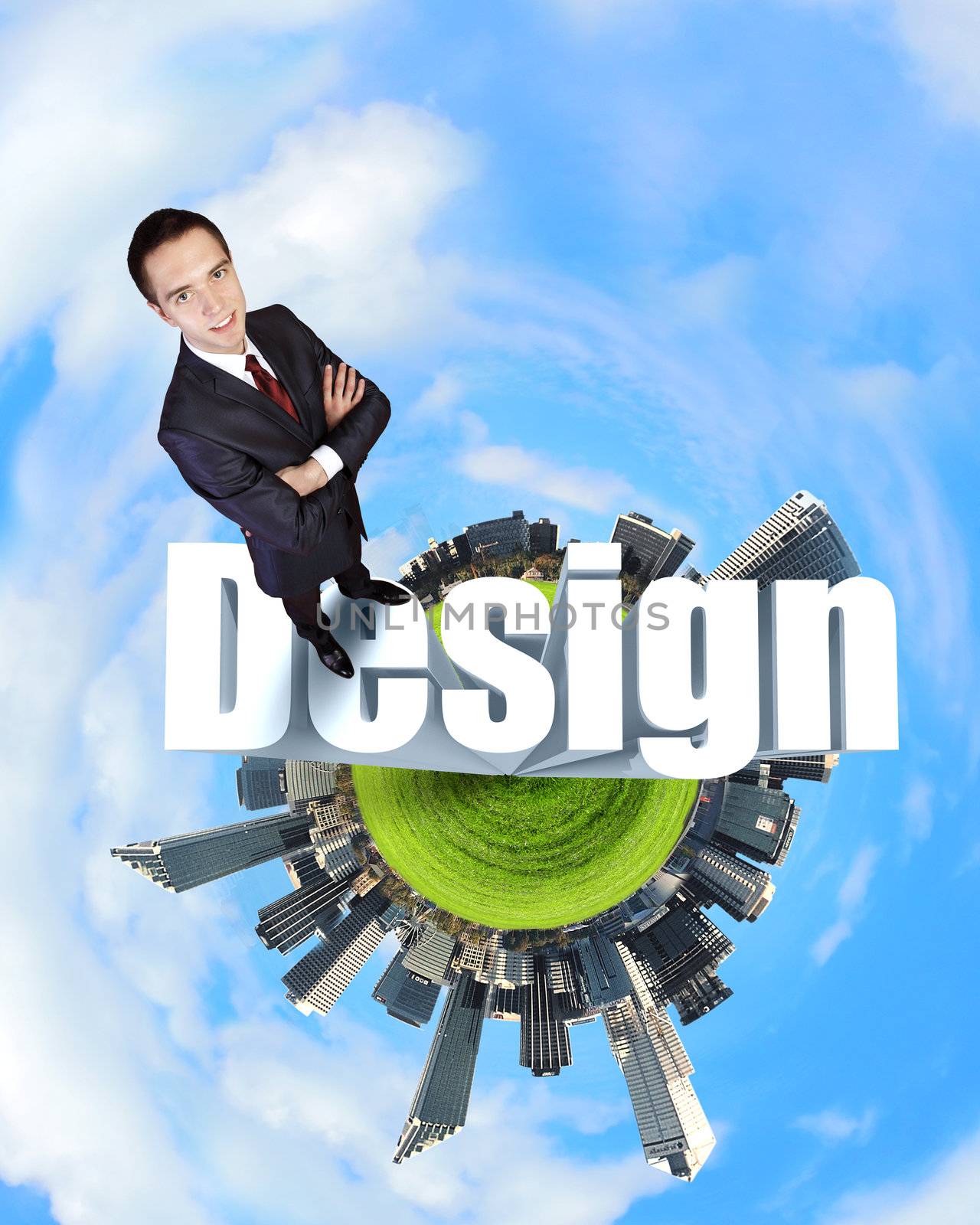 Design and creativity  in business concept illustration