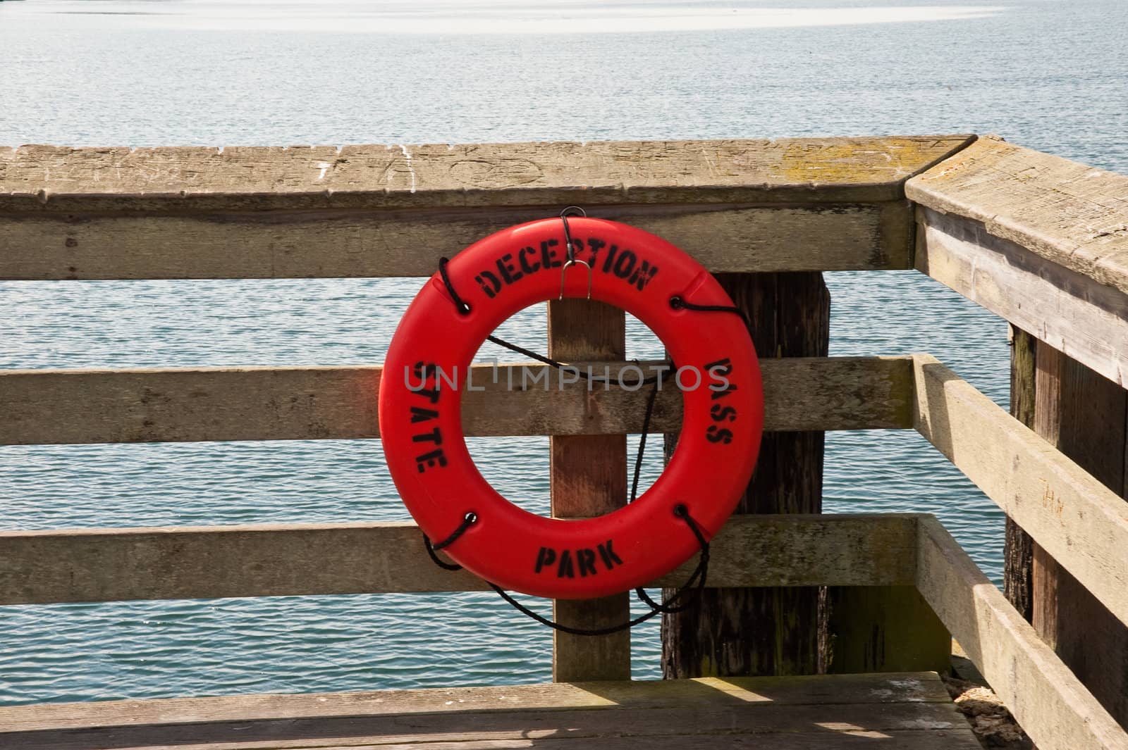 Deception State Pass Park pier and life ring
