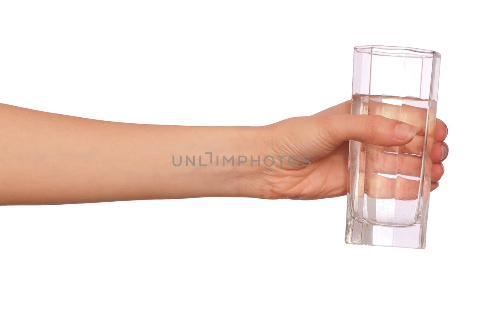 woman giving a glass with water to patient