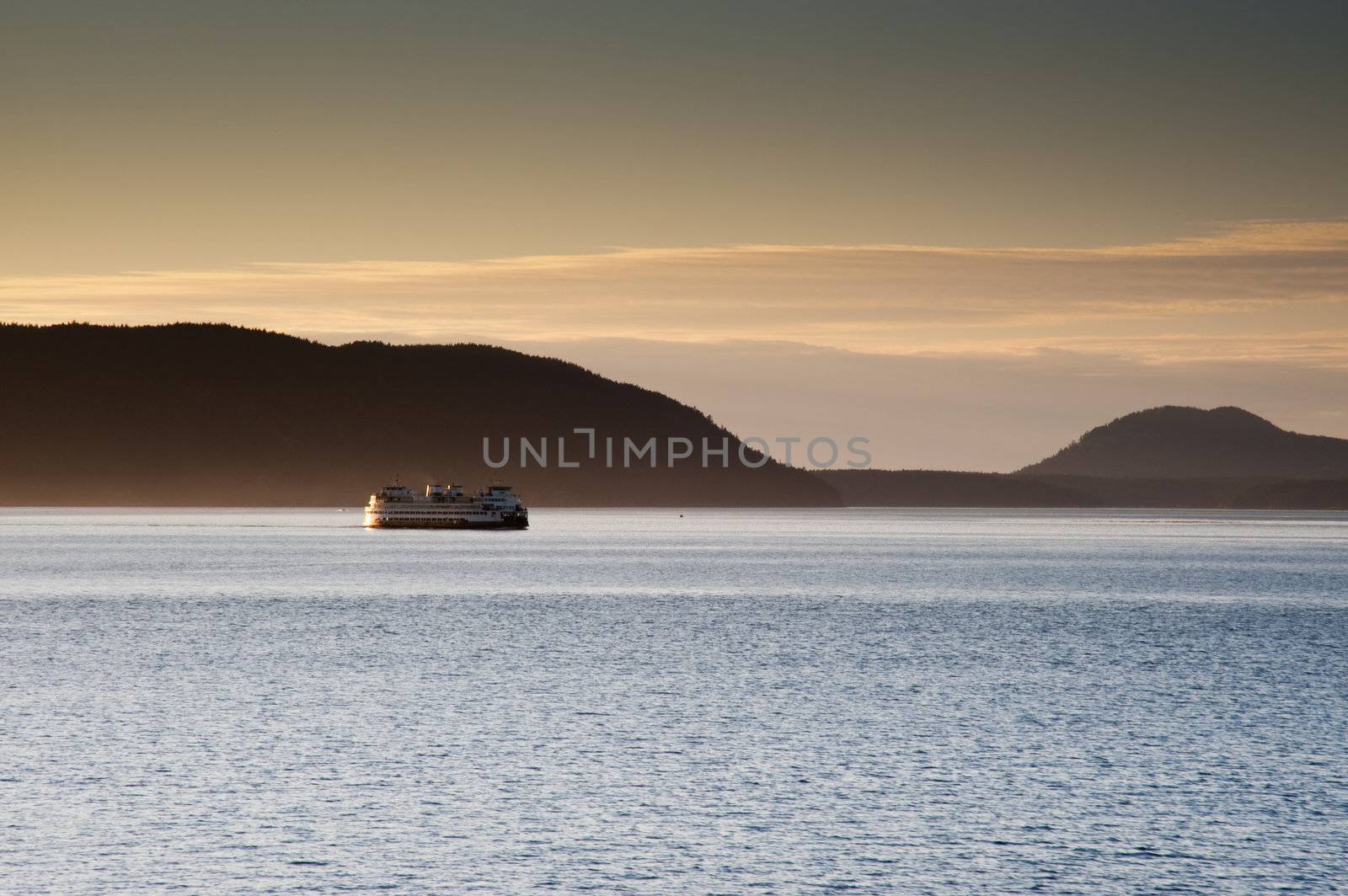 WA state ferry in Puget Sound